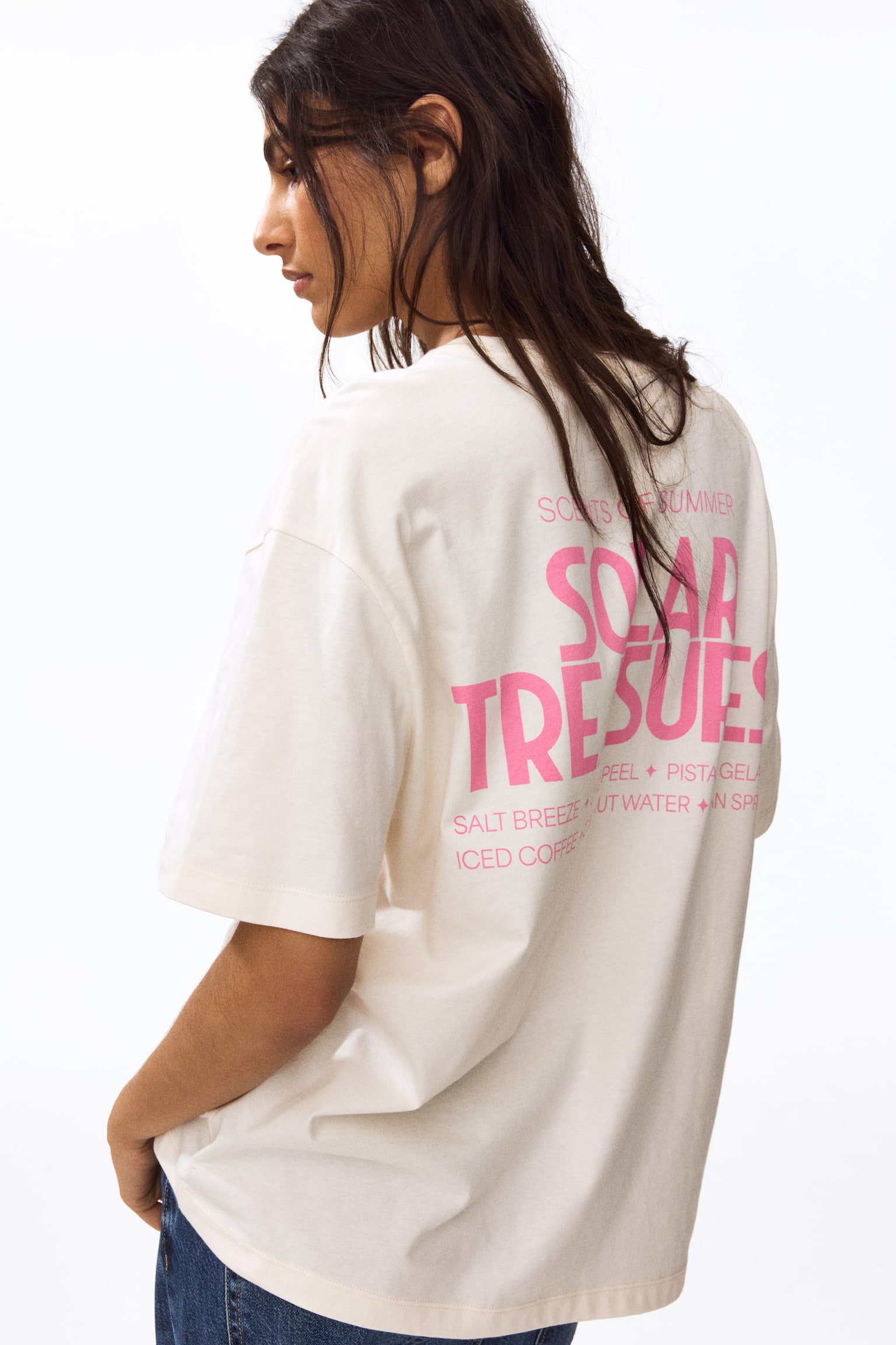 Oversized T-shirt - Cream/Solar Treasures/Light purple/Surf/White/Bellavista/Light yellow/Atelier/White/Island breeze/White/Rafaello's/Pink/Grapefruit/White/Fiori - 2