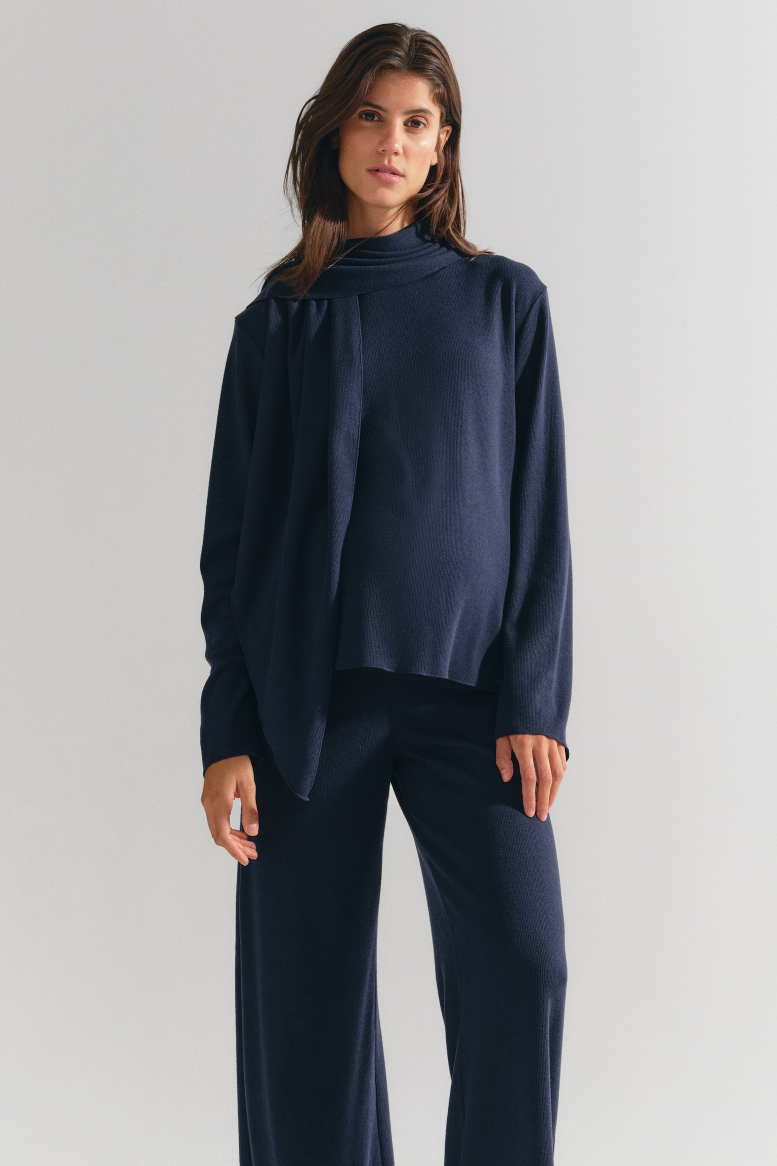 Женские комплекты H&M Mama 3-Piece Ribbed Jersey Set, цвет: Тёмно-синий — фото 2