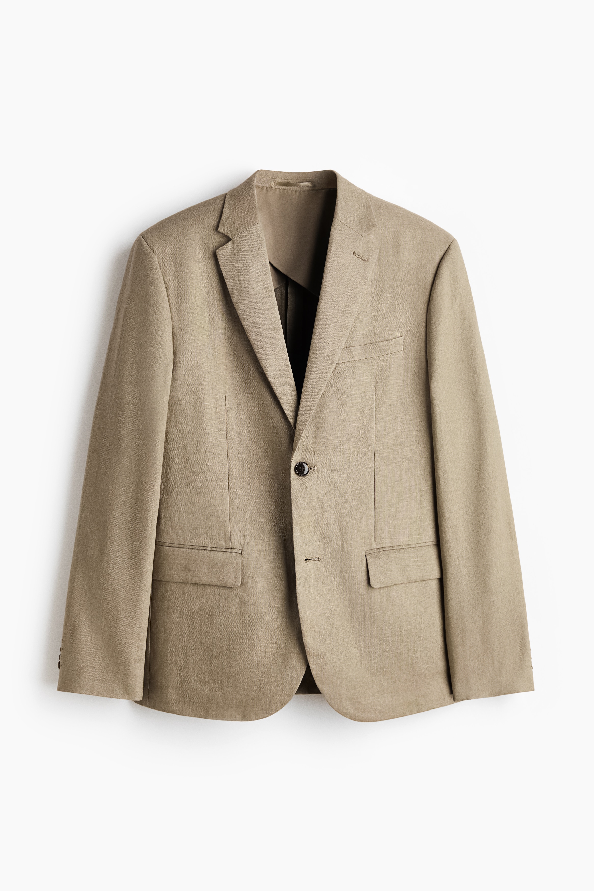 Slim Fit Linen jacket - Khaki green/Black/Light beige/Navy blue