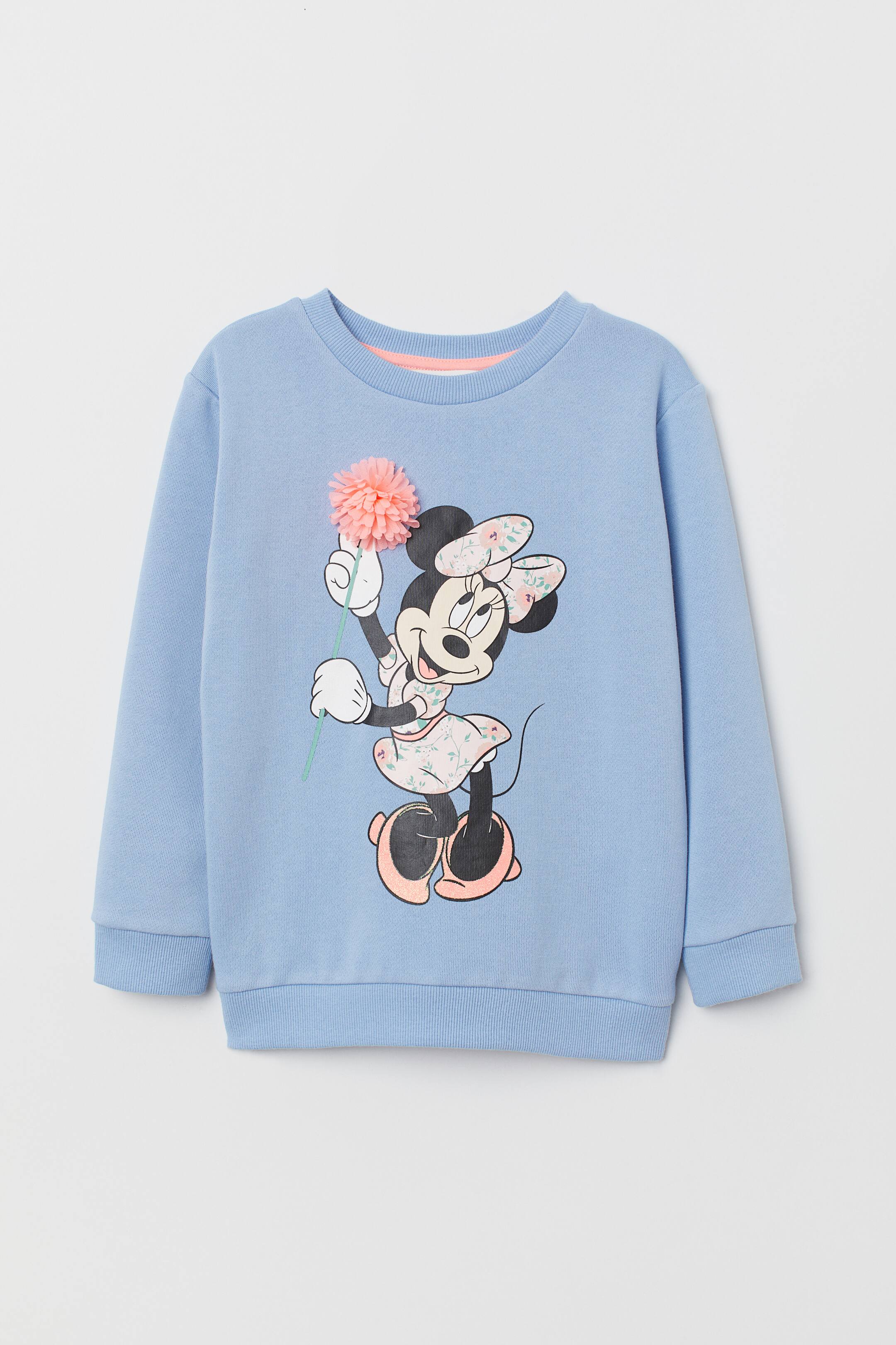 View larger image: Sweatshirt with a motif - Light blue/Minnie Mouse - Kids | H&M 1