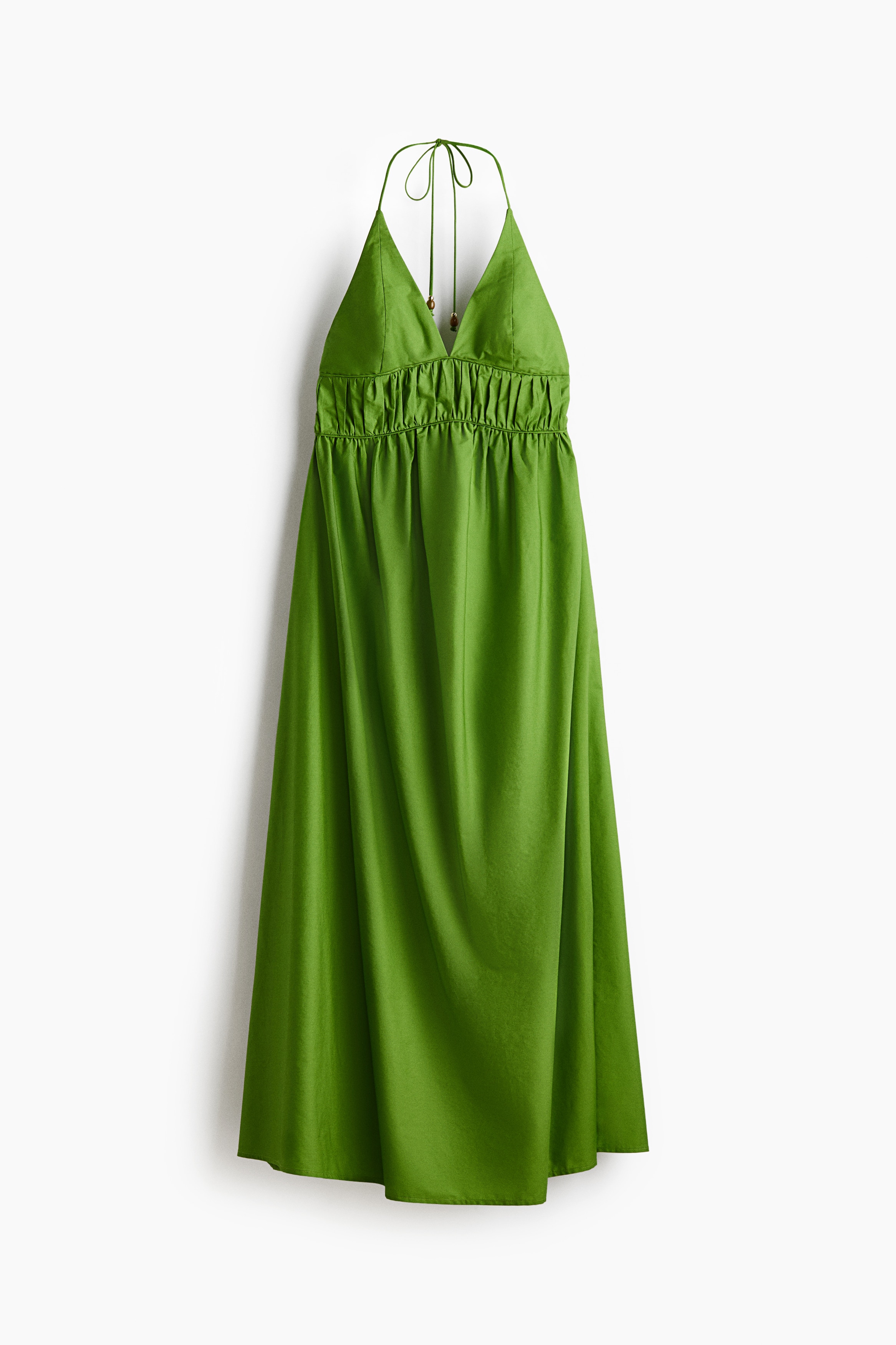 Poplin Halterneck Dress - Green