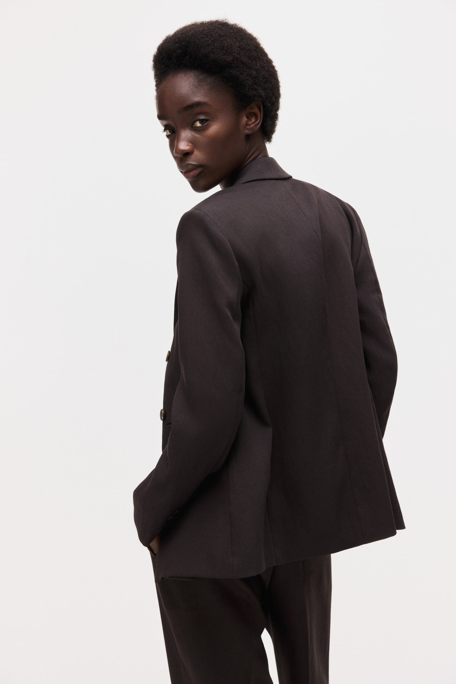 Blazer - Dark brown/Light beige/Blue - 5