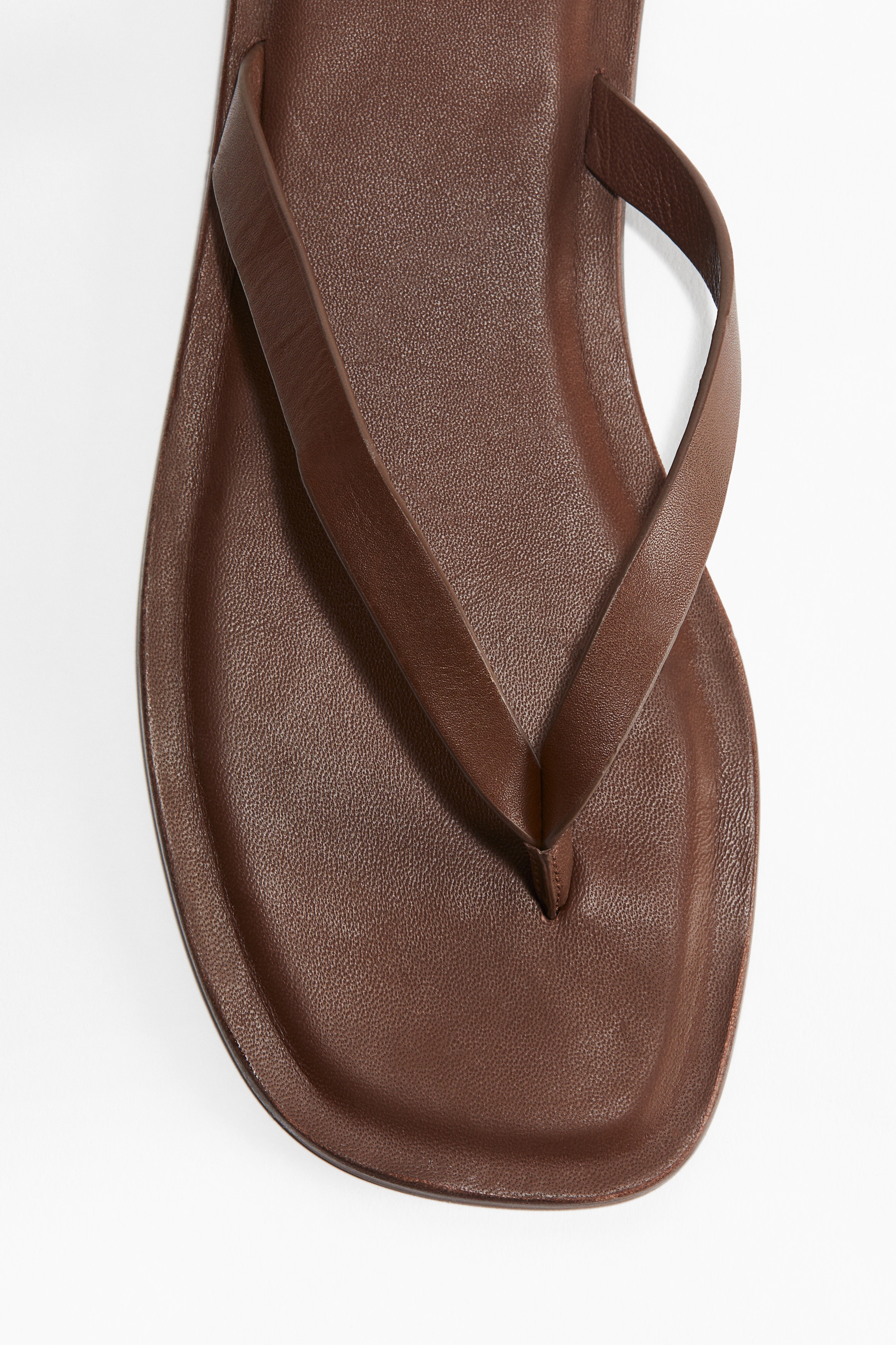 Women's Brown Leather Flip-Flops | H&M US