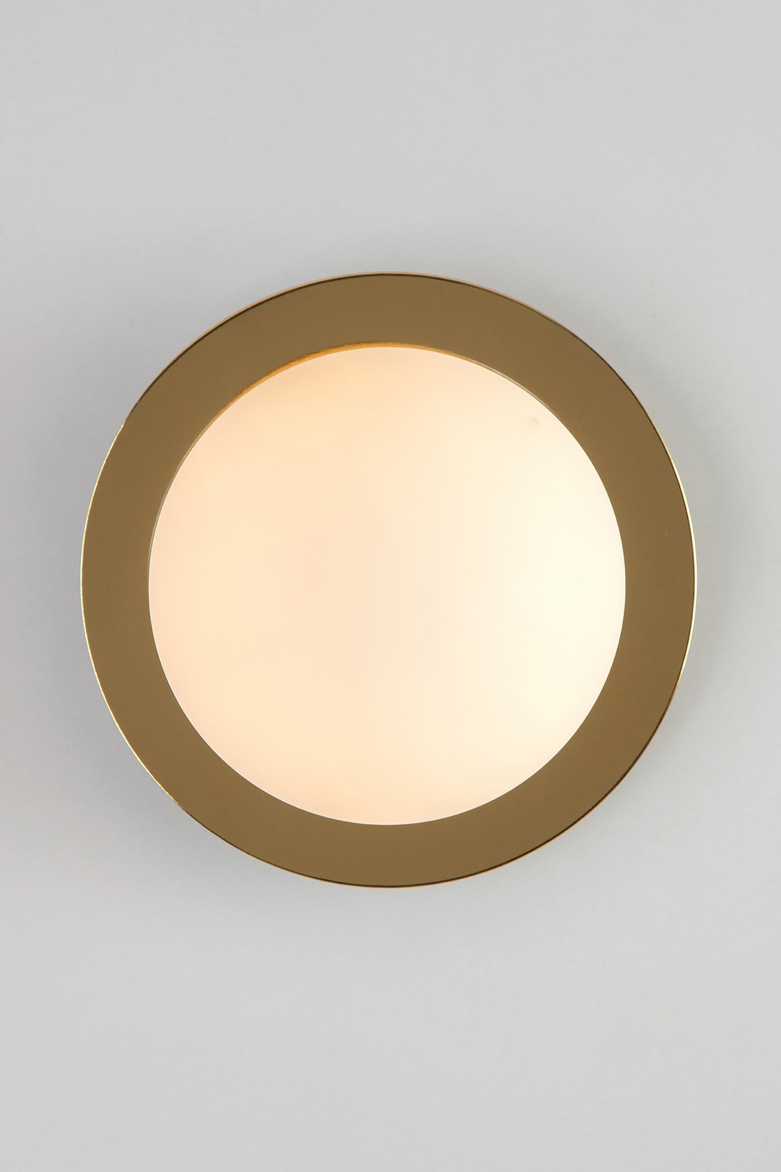 Opal Disk Wall Light - Gold/Dark Grey - 1