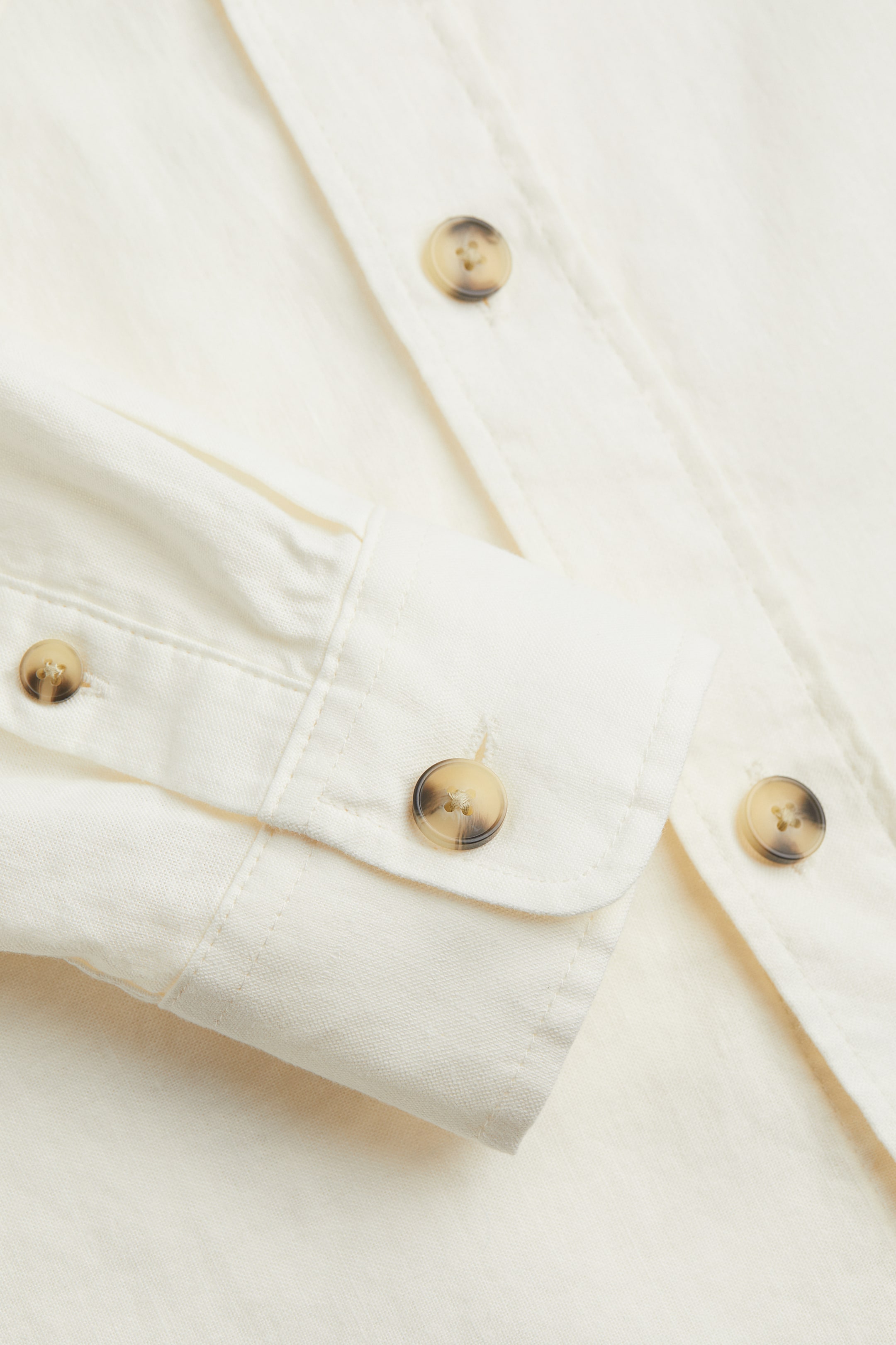 Мужские топы H&M Regular Fit Linen-blend Overshirt — фото 2