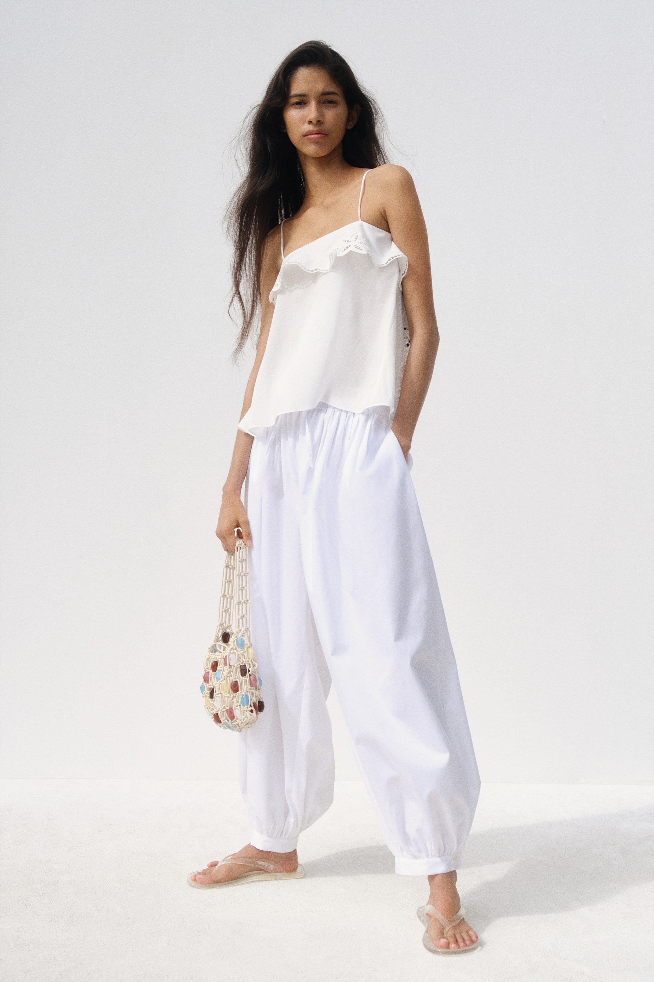 Женские топы H&M Camisole Top with Eyelet Embroidery — фото 3
