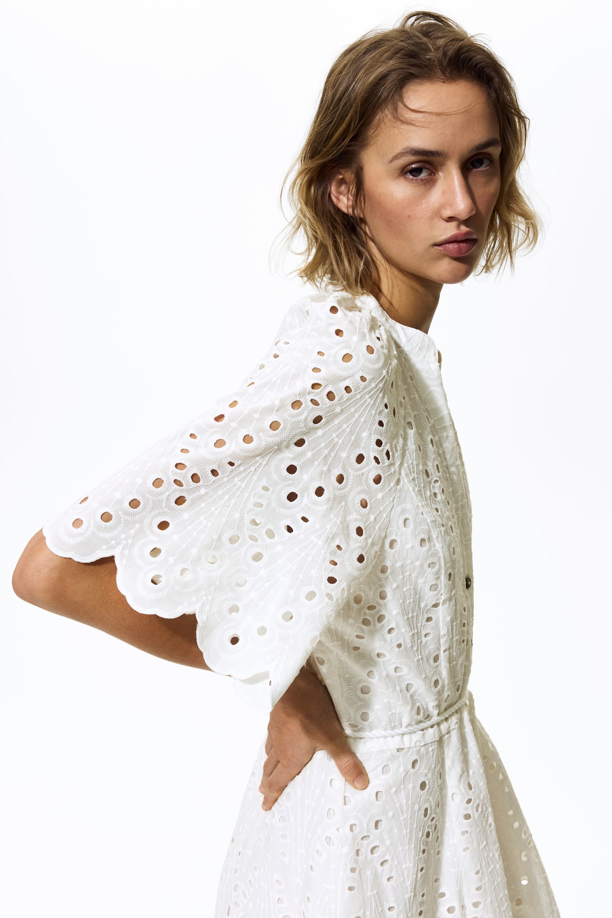 Broderie anglaise shirt dress - image 2