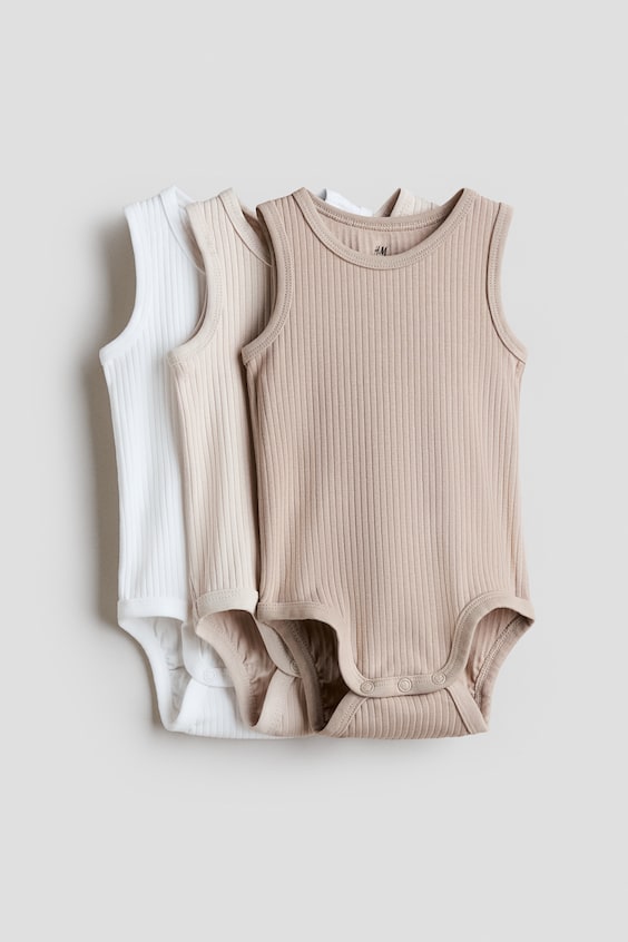 Детские боди H&M без рукавов, 3 шт