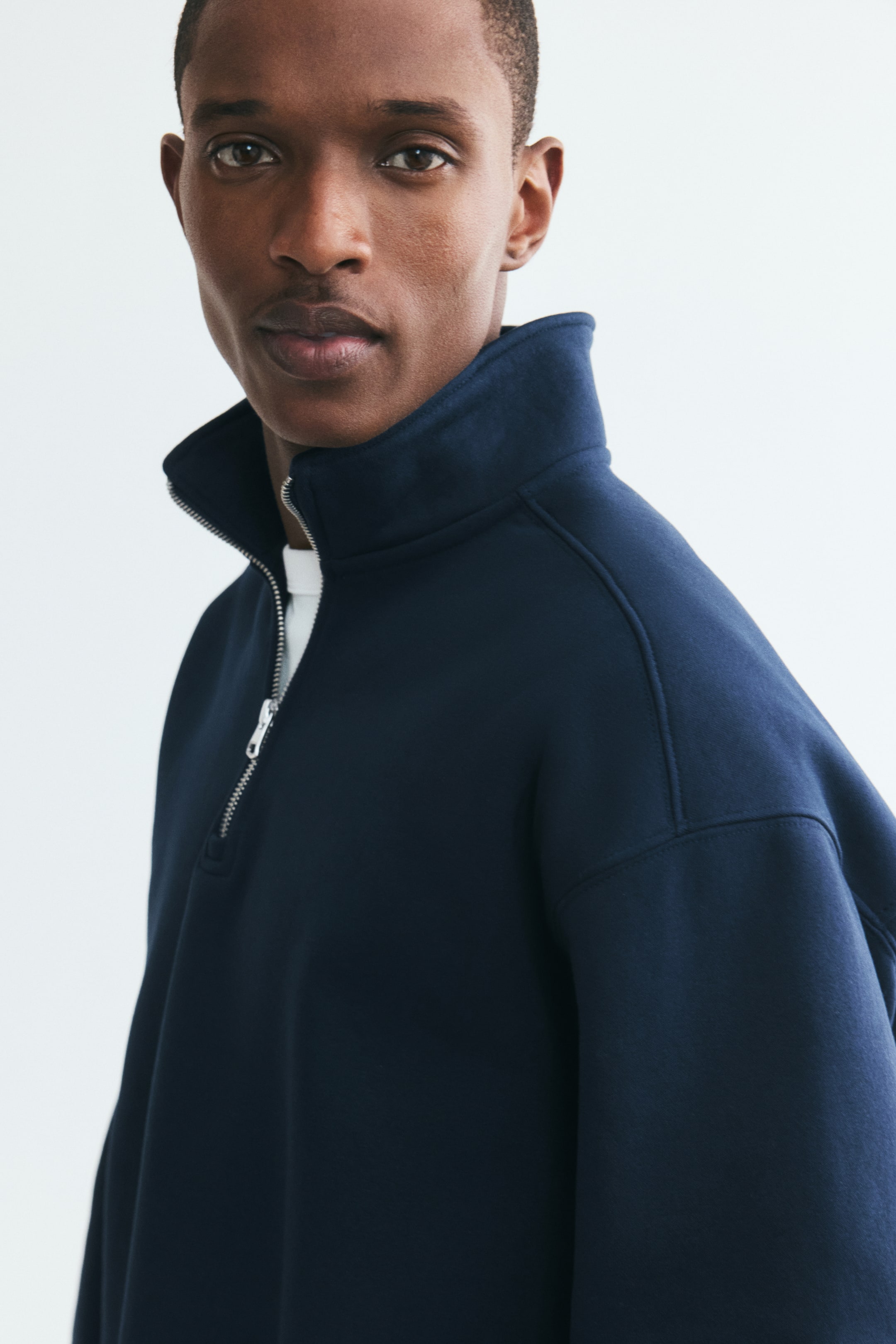 Loose Fit Half-Zip Sweatshirt