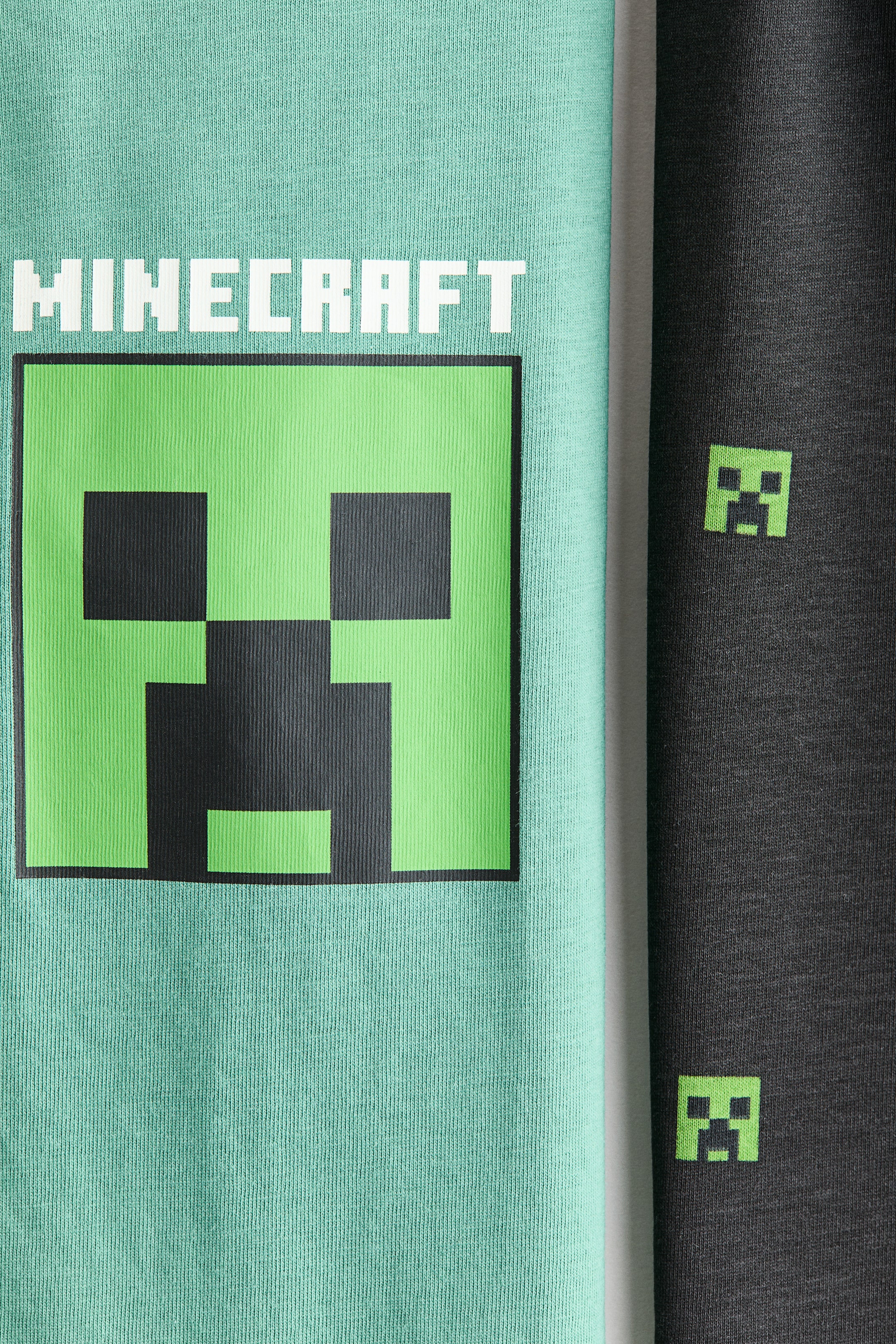 Katoenen pyjama met print - Groen/Minecraft - KINDEREN | H&M NL