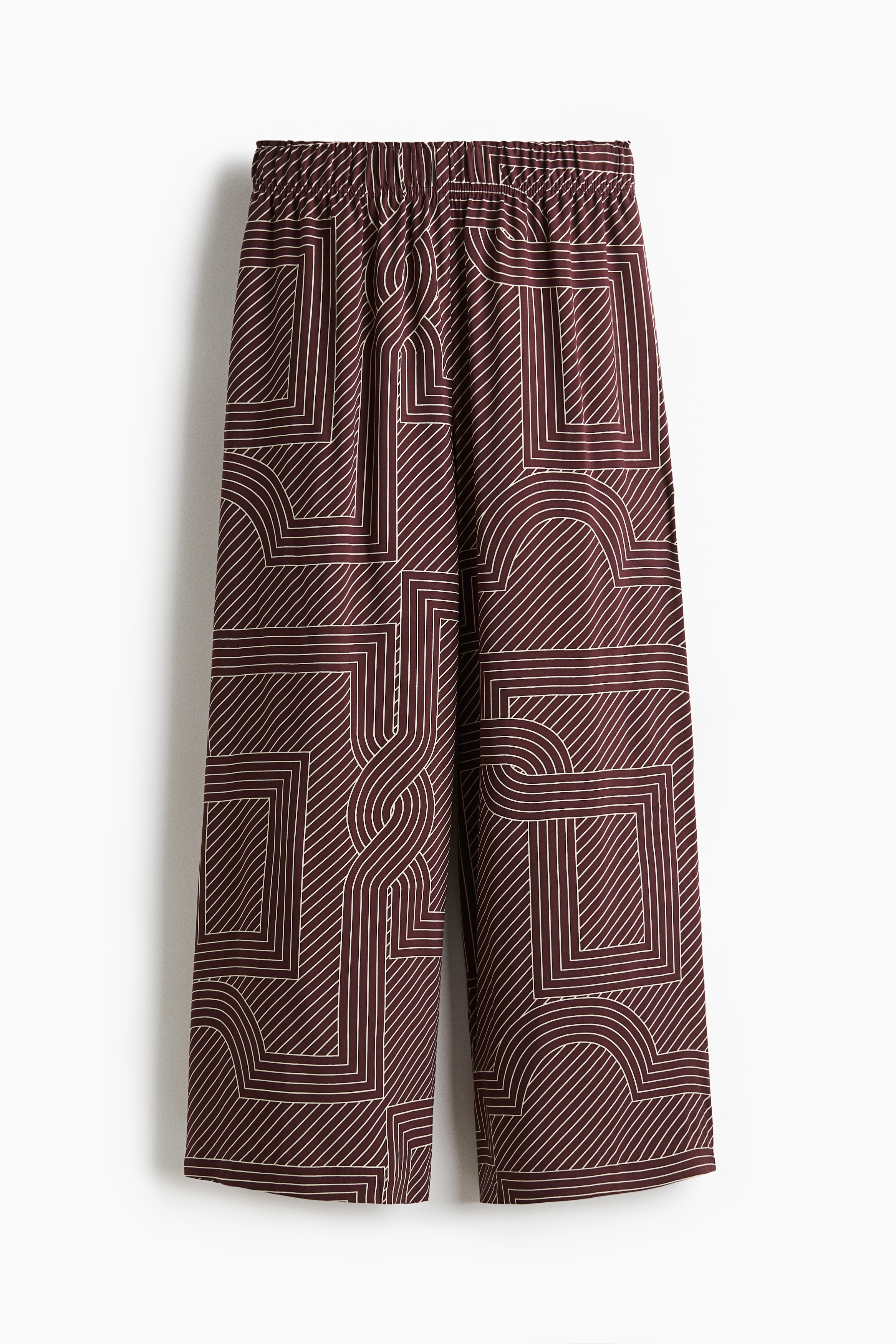 Viscose culottes - Burgundy/Patterned/Green-beige/Black/Patterned