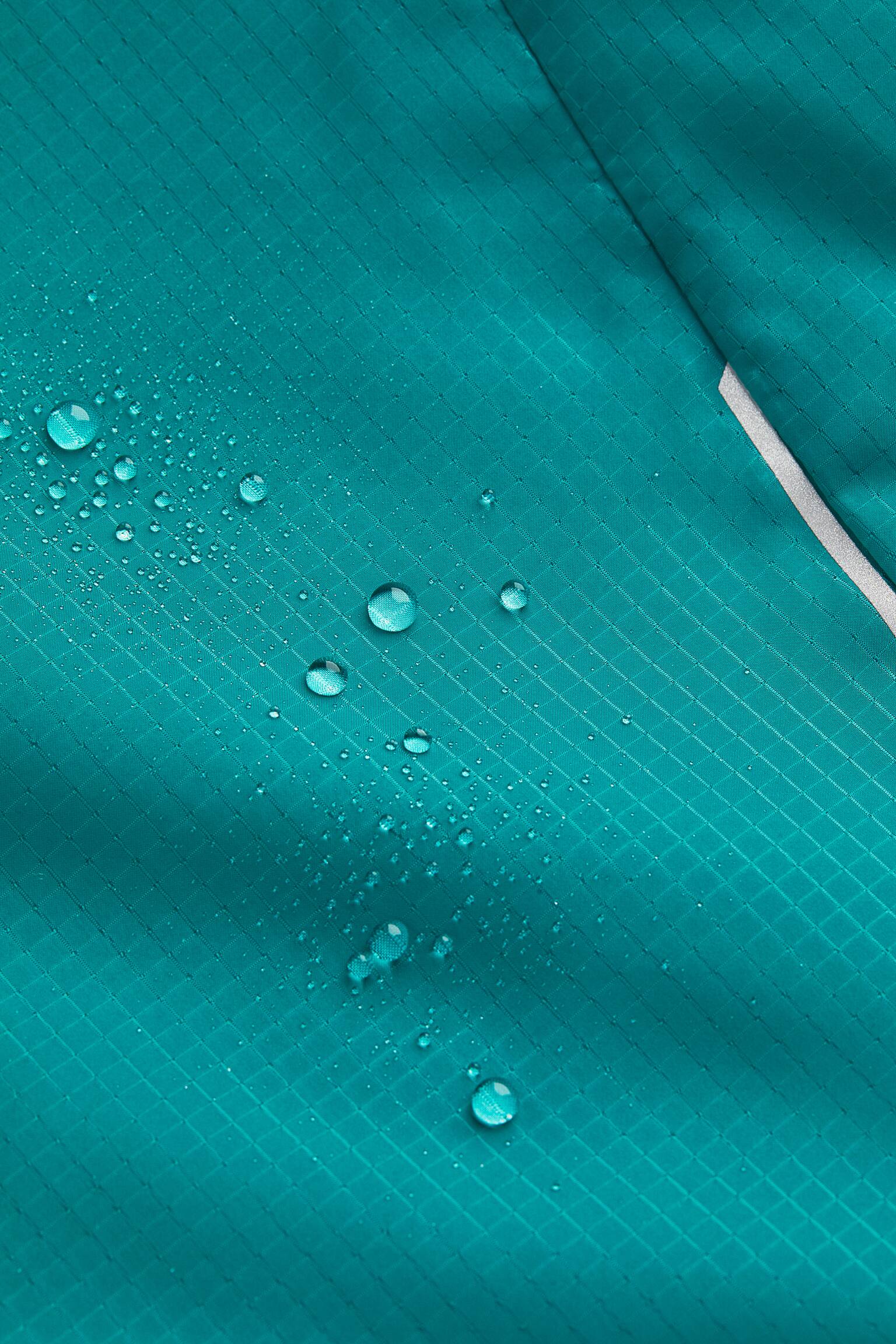 Water Repellent Running Jacket - Teal/Light grey/Black - 2