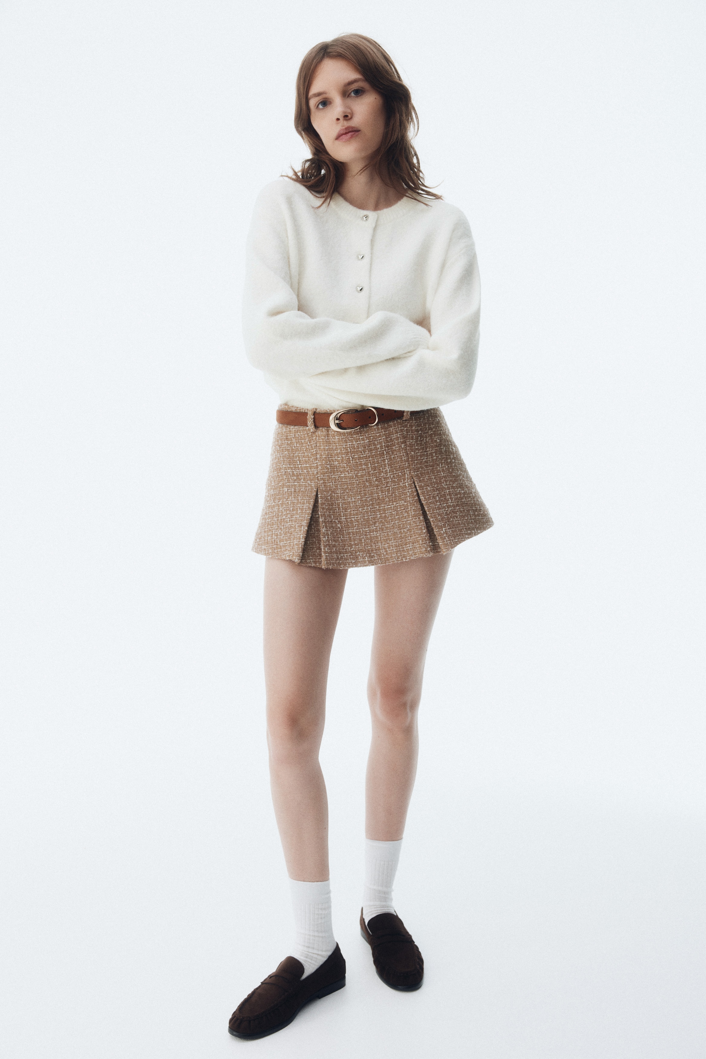 Dame - Hvit Cardigan - Size: L  - H&M