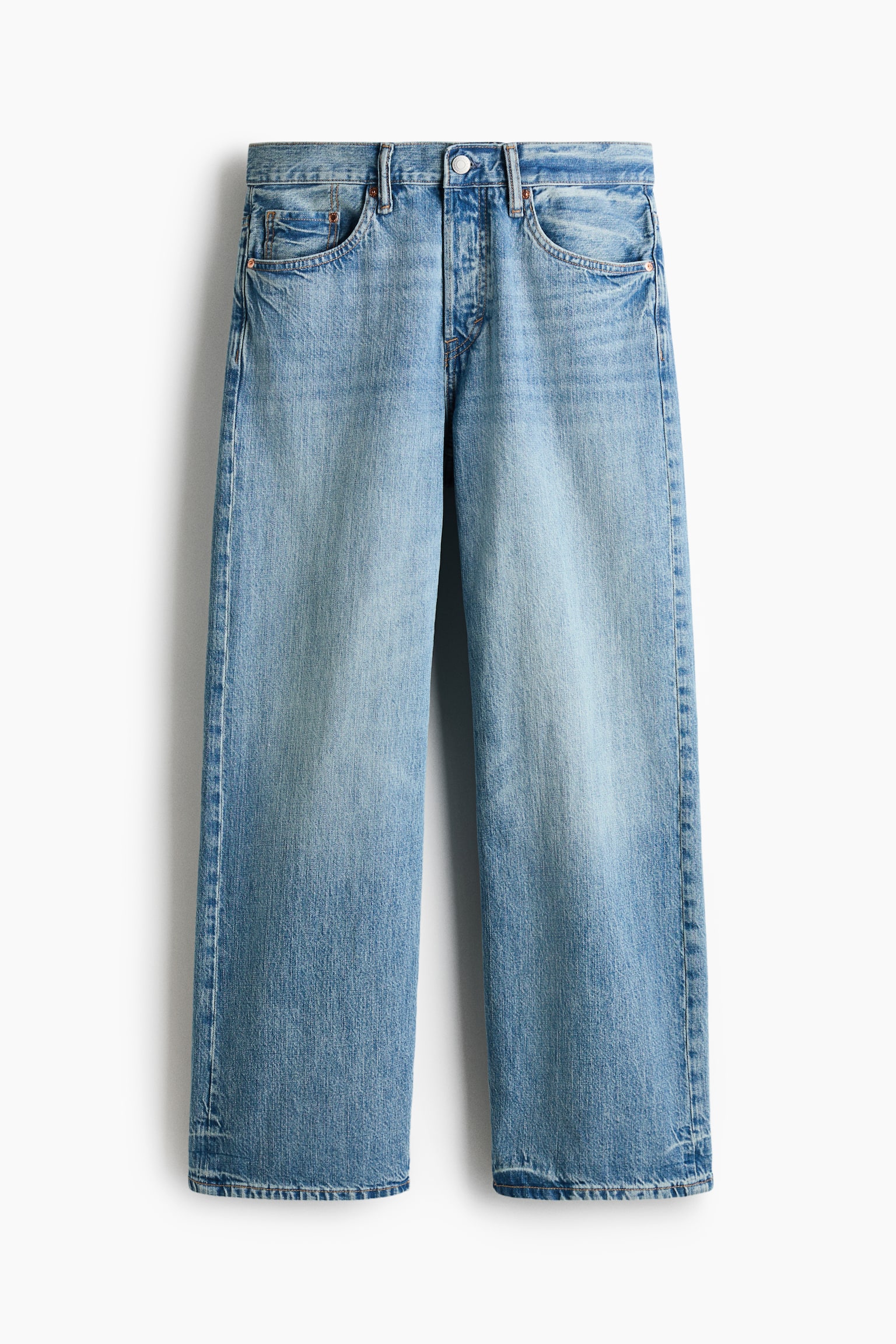 Loose Straight Jeans - Light denim blue/Black/Brown