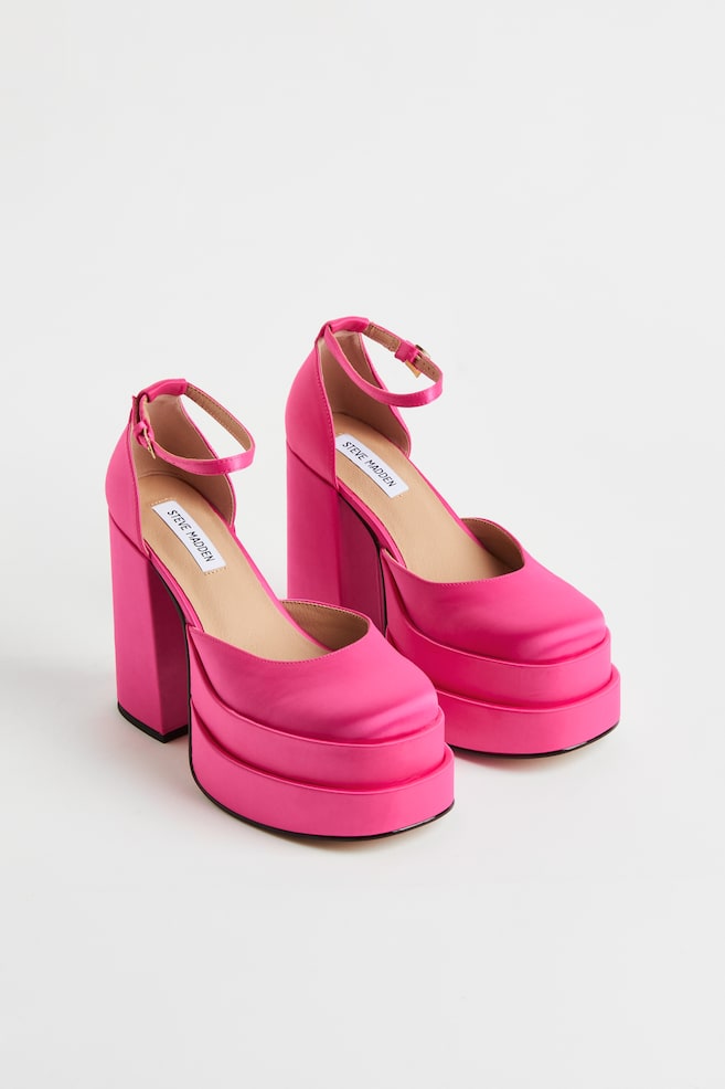 Charlize Sandal - Pink Satin/Black Satin - 3