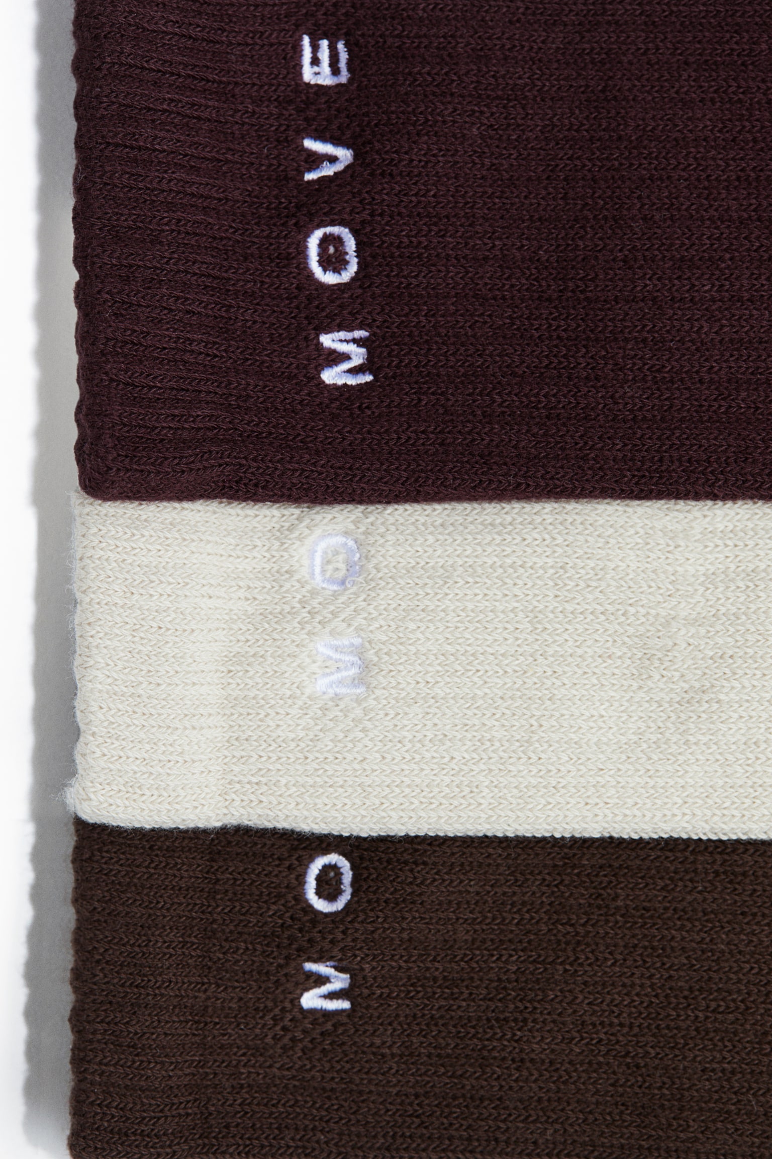 3-pack sports socks - Dark brown/White - 2