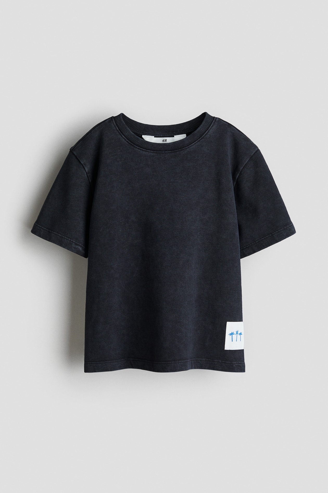 Zara T-shirt Fille Gris Lettrage Coton Casual (EU 164