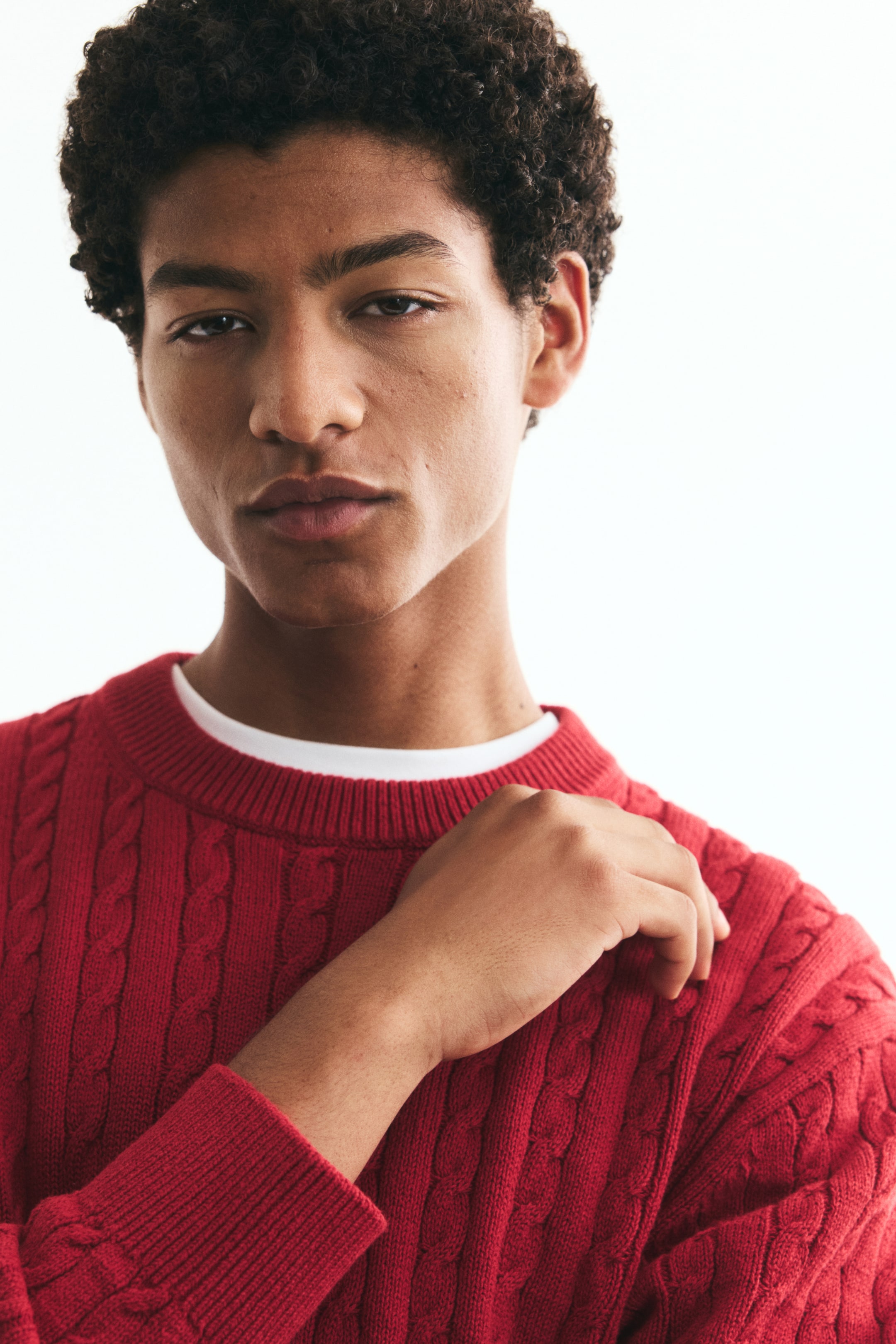 Regular-Fit Cable-Knit Sweater