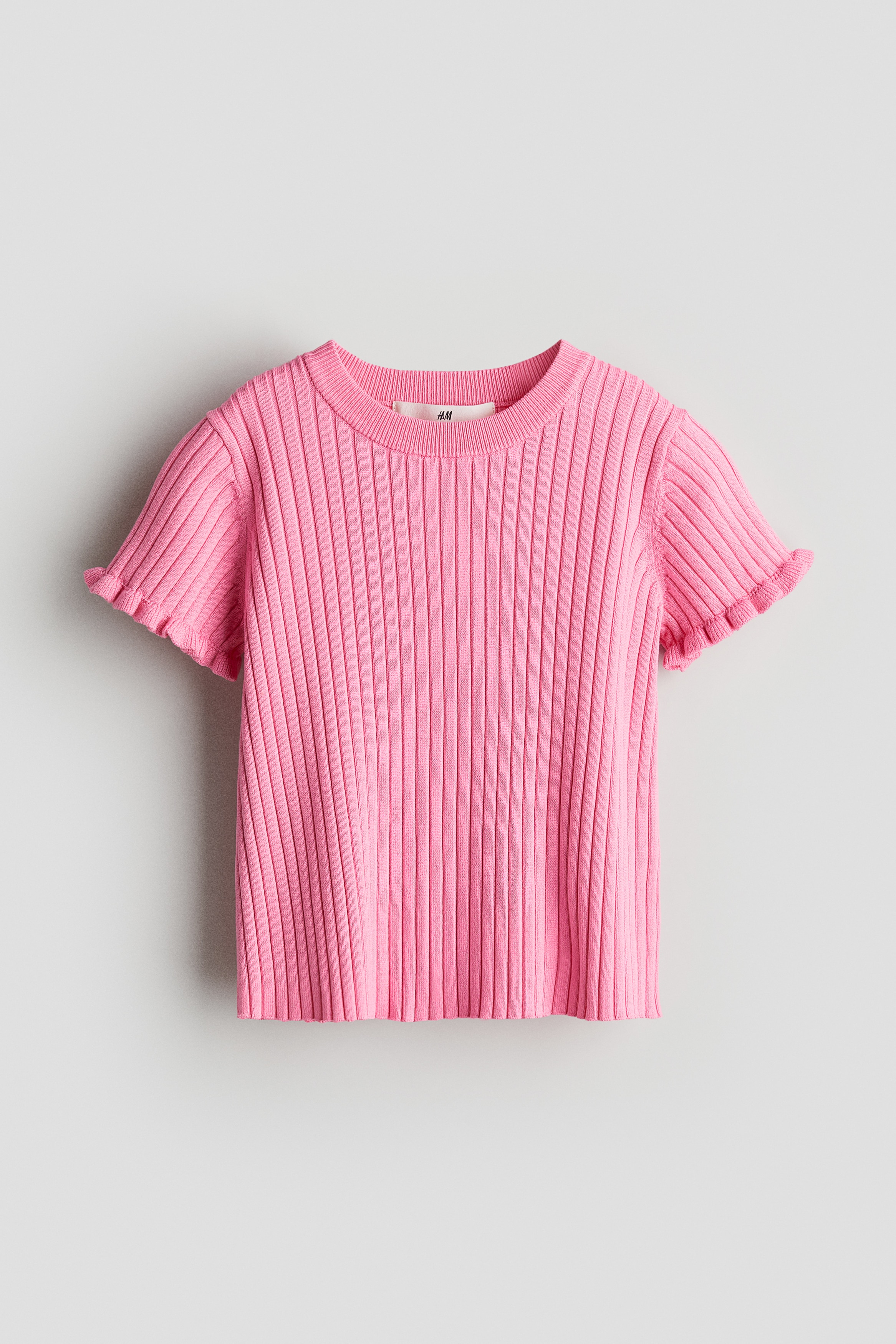 Pink Rib-knit Top for kids | H&M US