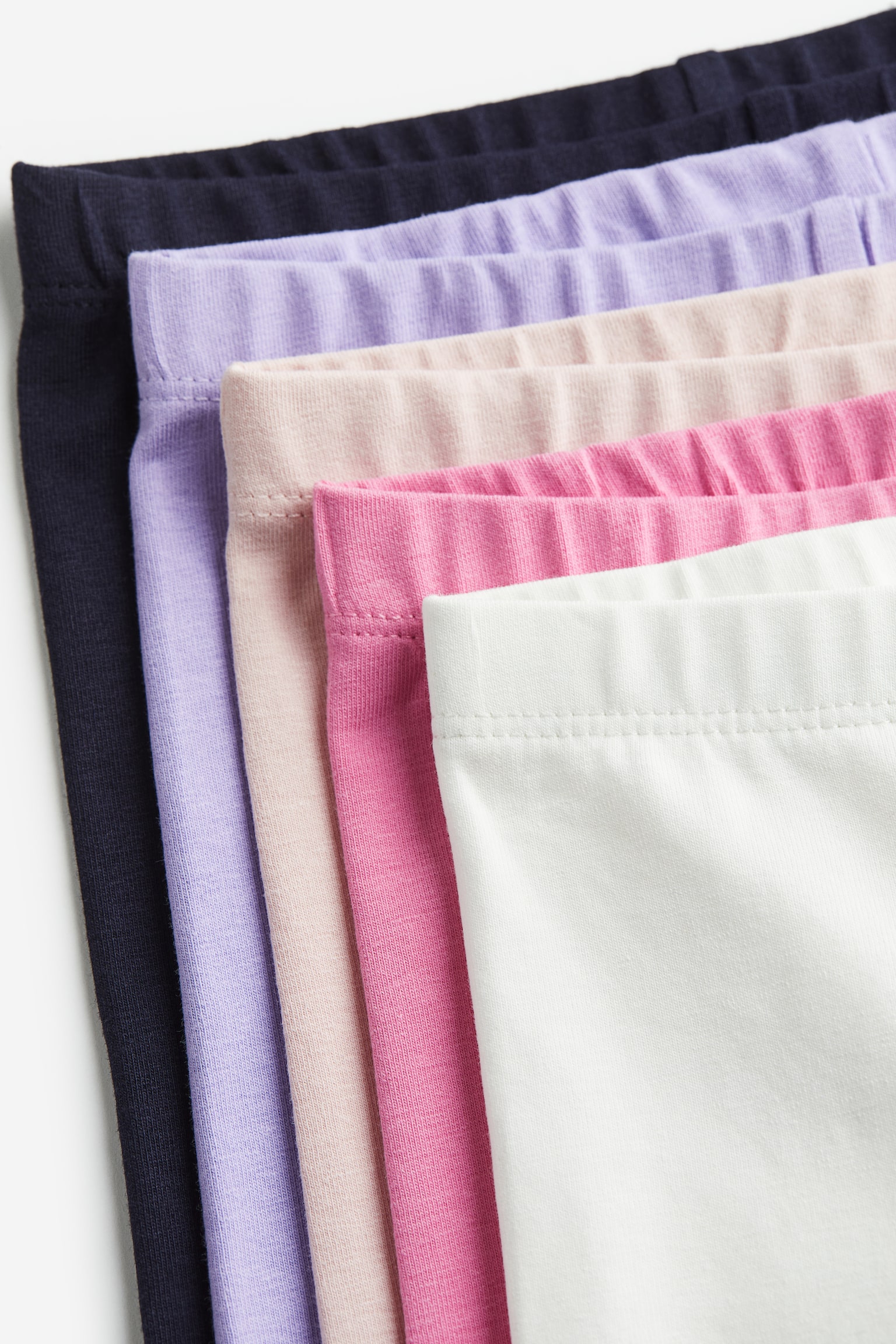 5-pack Cotton Bike Shorts - Pink/Lilac/Black/Navy blue/Stripe/Green/Dot/Grey/Hearts/Dark red/Dark pink - 2