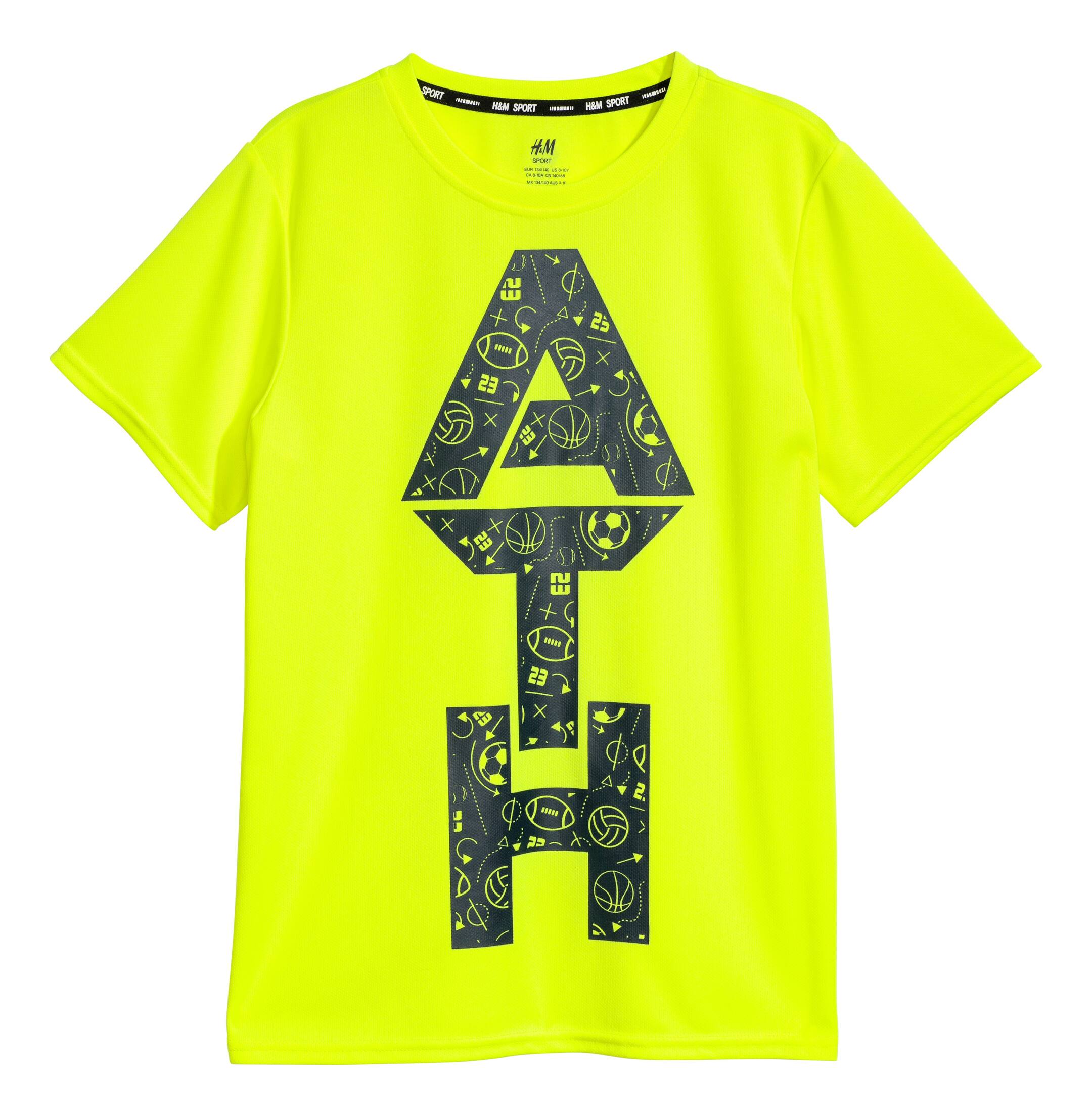 View larger image: T-shirt de sport - Neon yellow - Kids | H&M CA 1