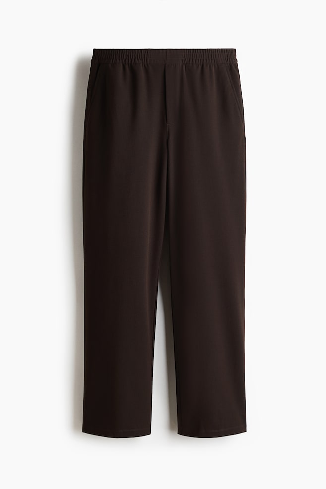 Pantalon large à taille élastique Four-way Stretch - Marron foncé/Beige/Noir - 1