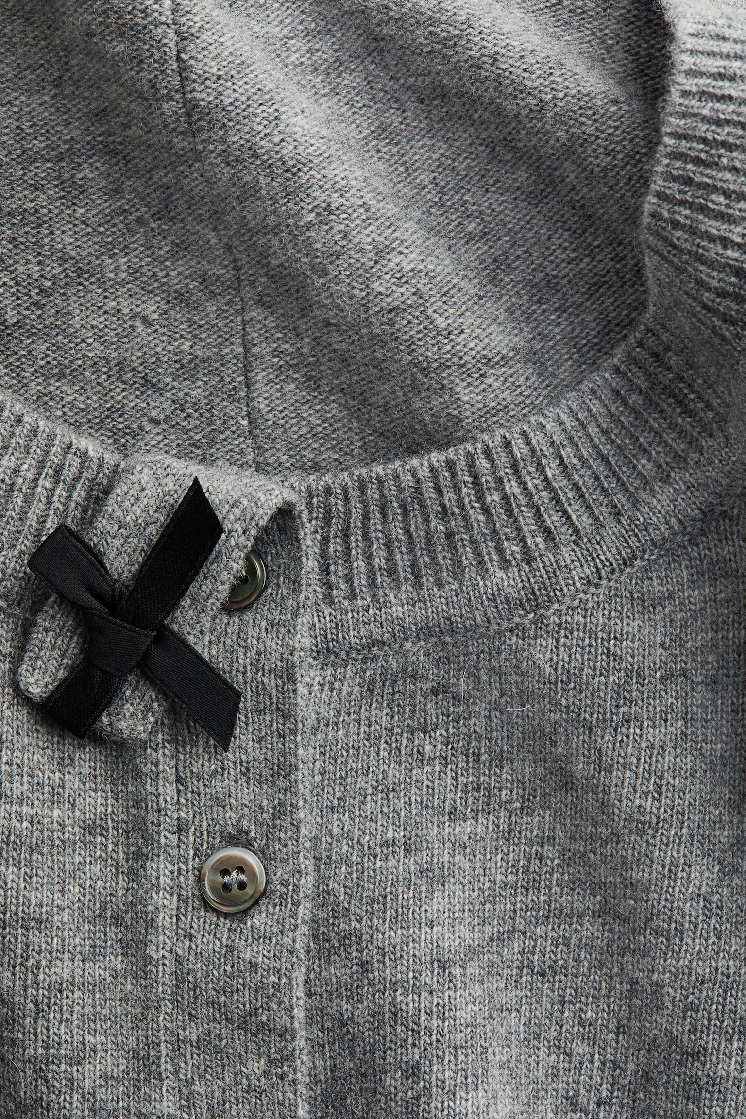 Женский кардиган H&M Wool, цвет: Серый меланжевый — фото 5