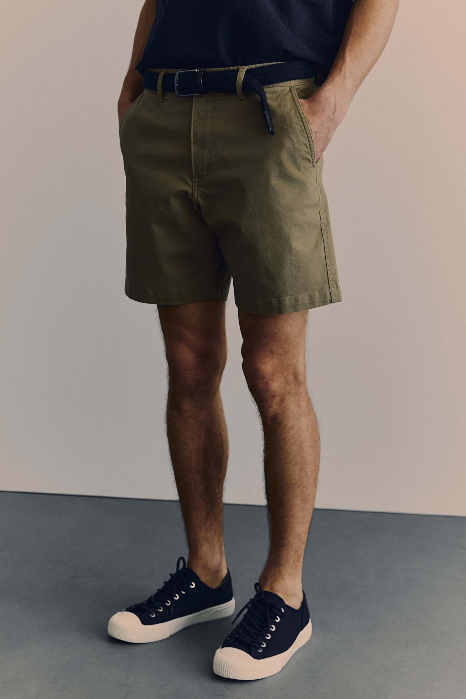 Regular Fit Chino shorts - Khaki green/Beige/Black/Navy blue/Grey - 4