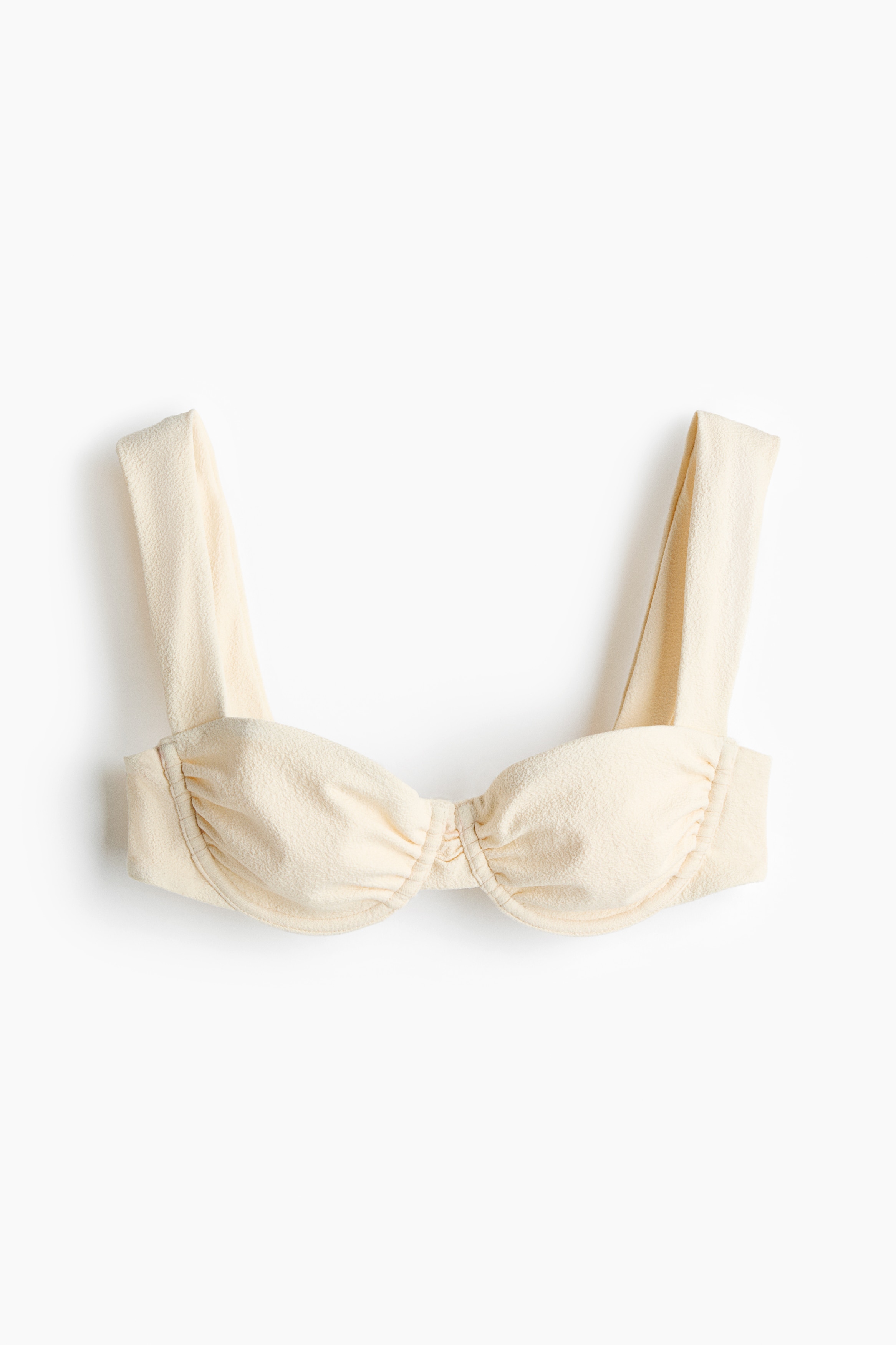 Balconette Bikini Top - Cream/Dark brown