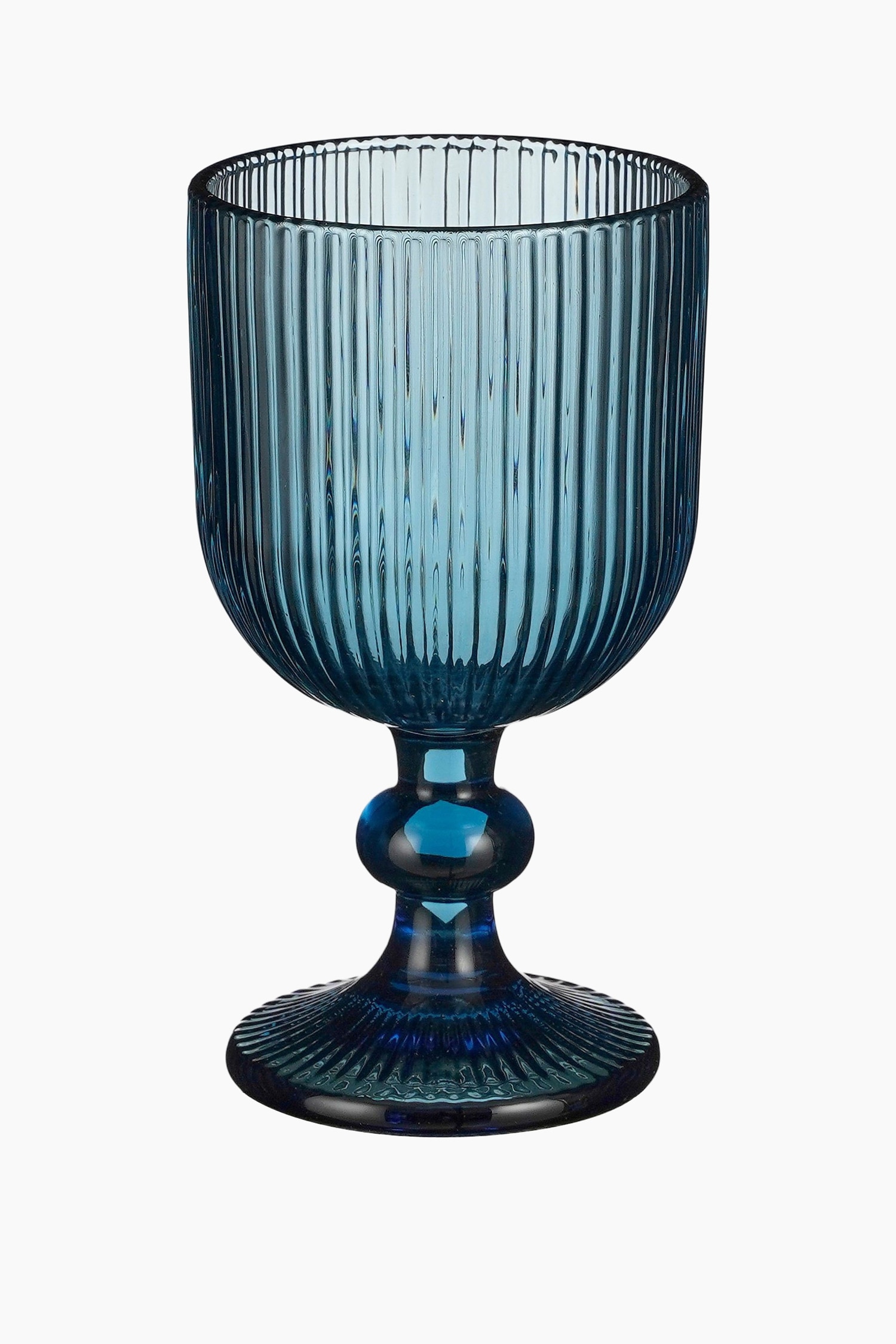 Set Van 6 Wijnglazen - Blauw/Transparant/Grijs/Lichtgroen/Paars