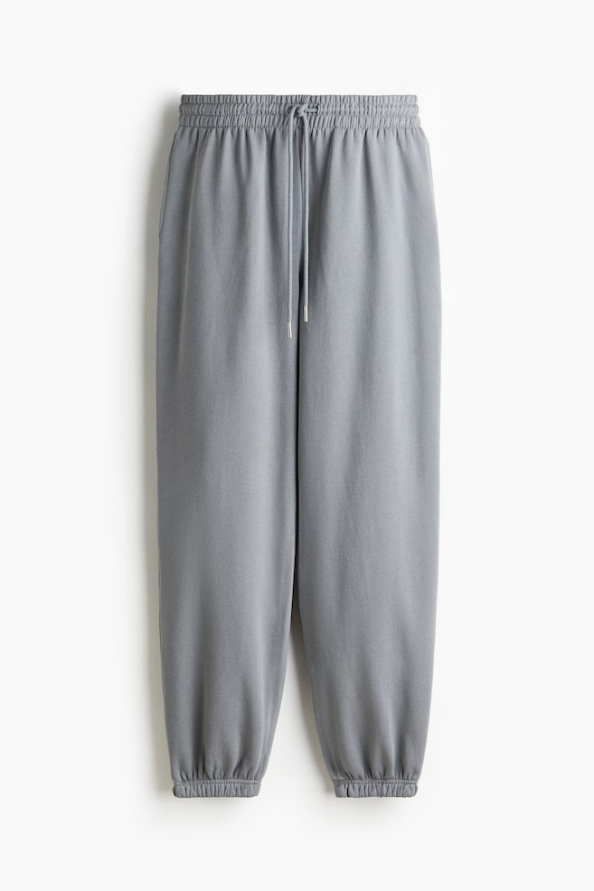 Cotton-blend Sweatpants - Gray/Light grey marl/Black/Light dusty pink/Black/Light yellow/Light beige/Gray melange - 1