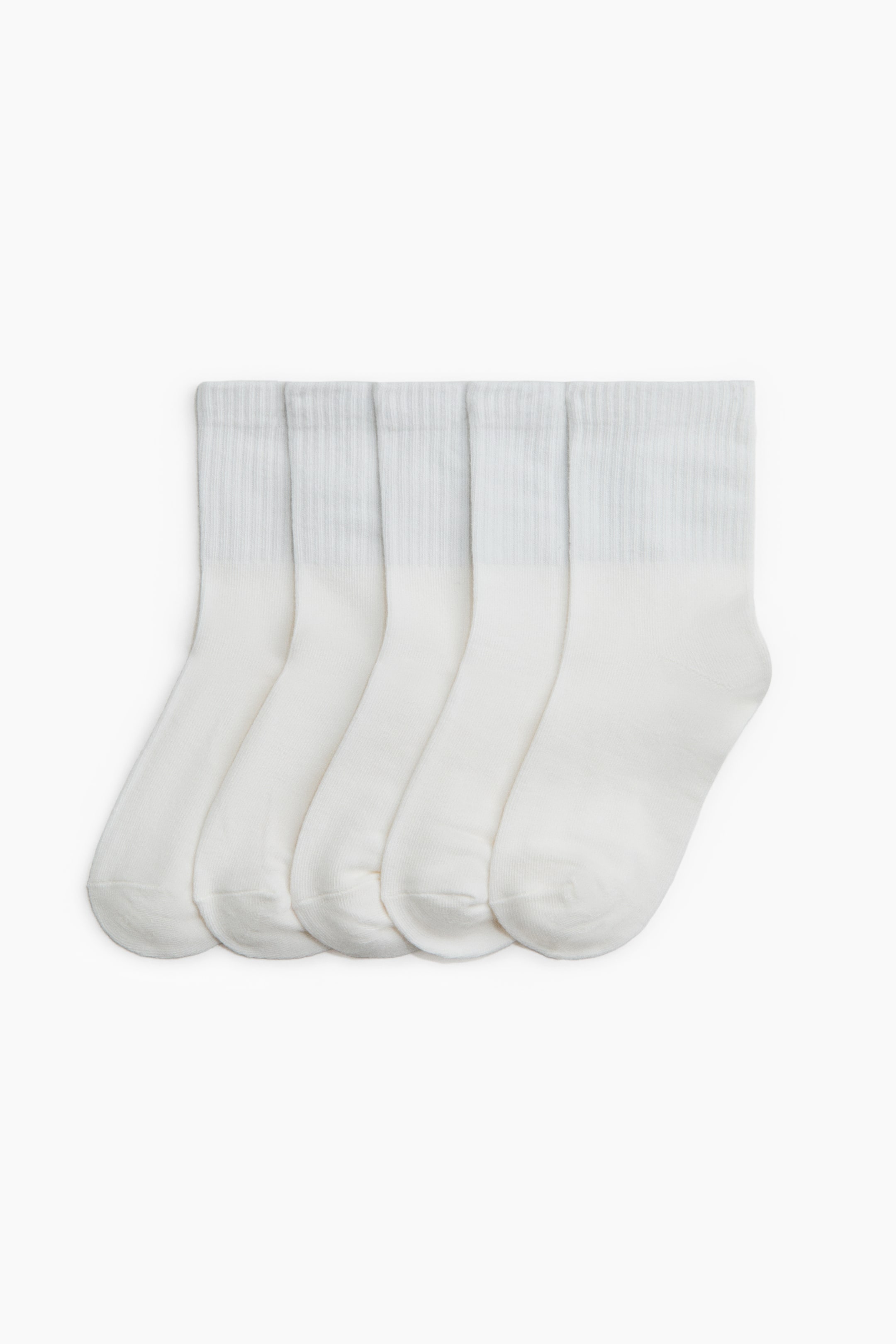 Ver imagen más grande: Pack de 5 calcetines - Blanco - MUJER | H&M ES 1