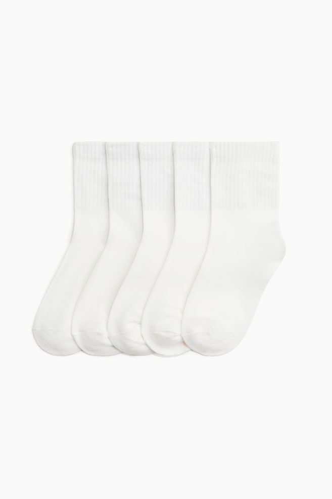 5-pack socks - White - 1