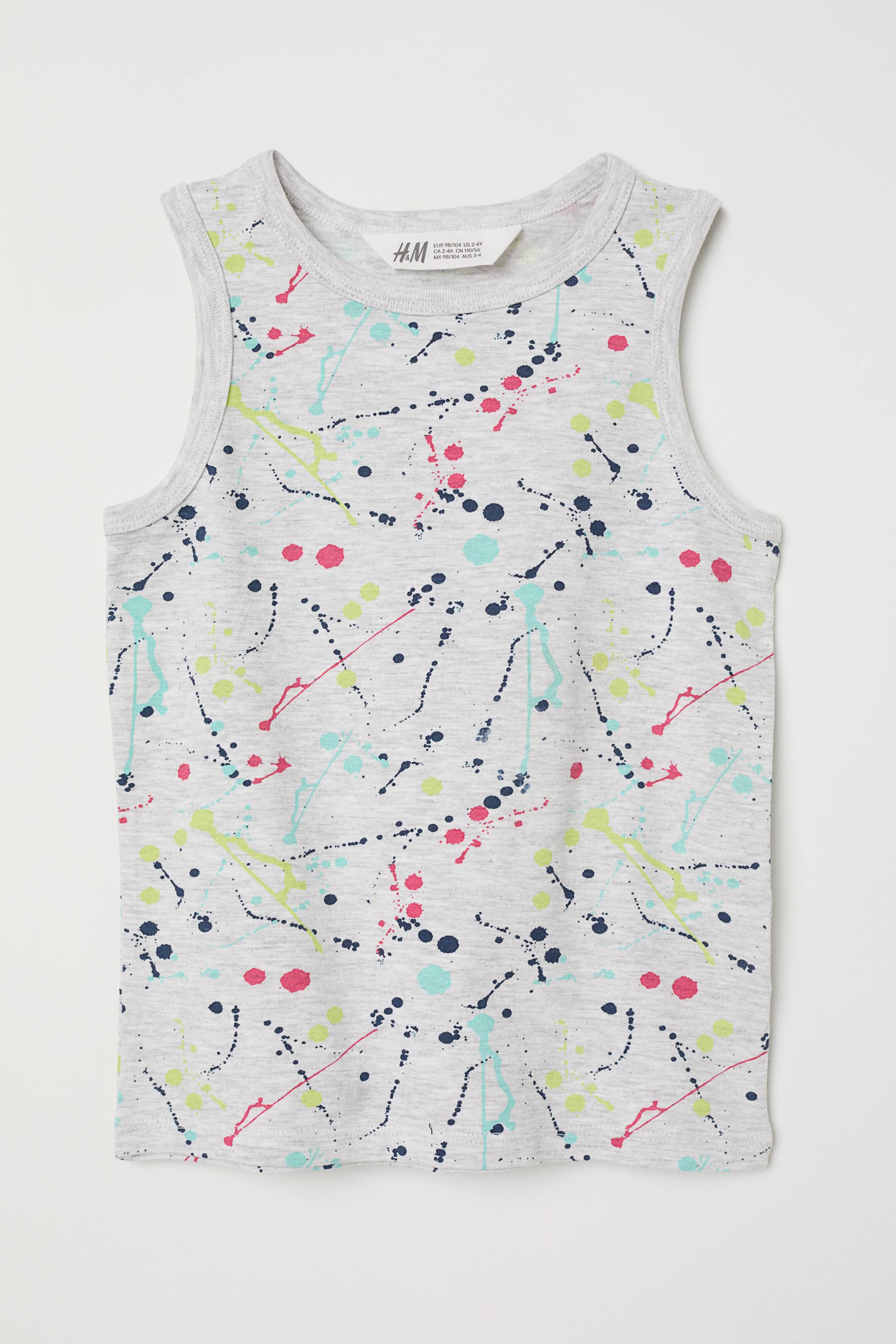 Agrandir l'image: Débardeur avec motif - Gris chiné/motif - ENFANT | H&M FR 1