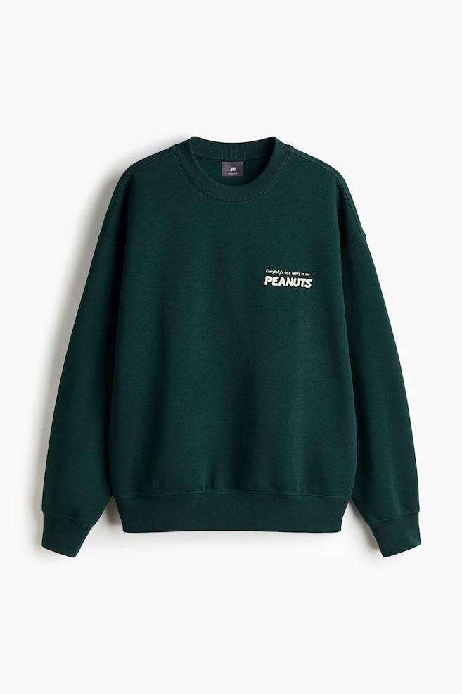 Bedrucktes Sweatshirt in Oversized Fit - Grün/Snoopy/Grün/Keith Haring/Schwarz/Cypress Hill - 1