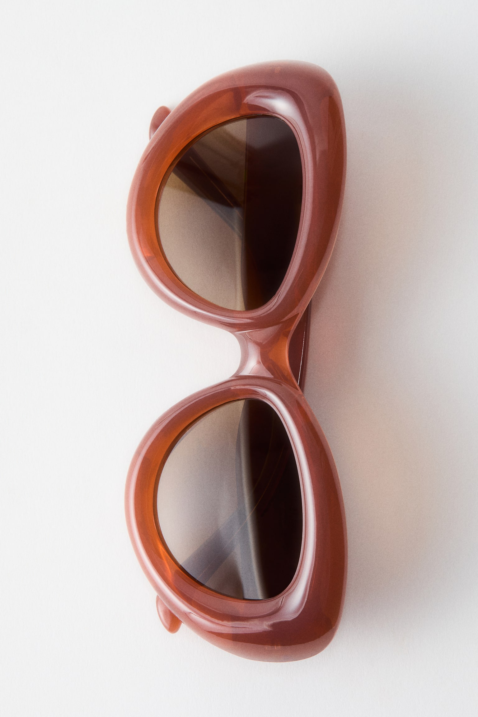 Chunky polarised sunglasses - Burnt orange - 1