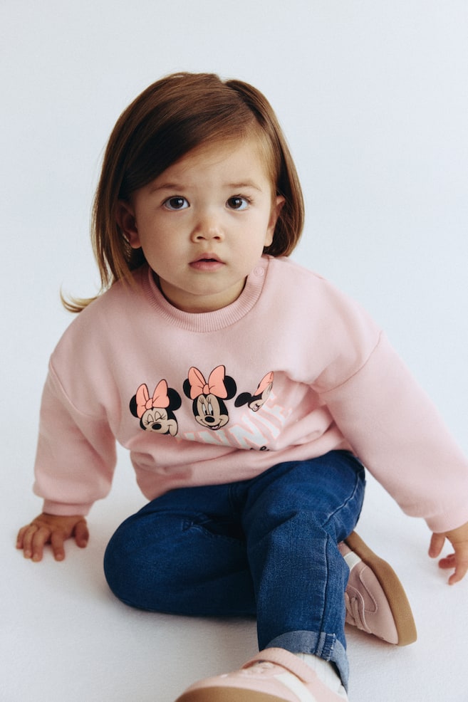 Sweatshirt with Motif-Light pink/Minnie Mouse - 2