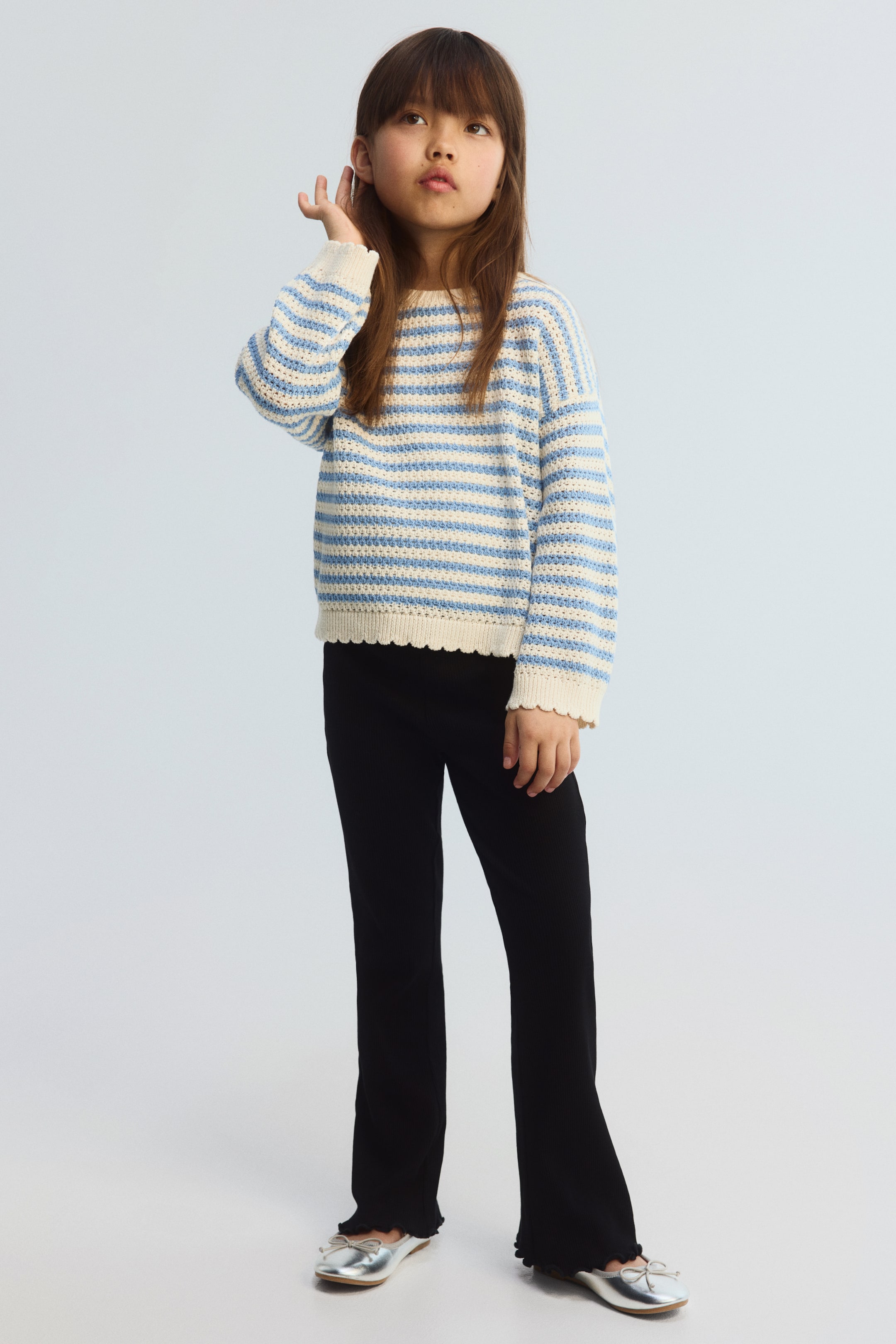 Детские леггинсы H&M Flared Cotton Leggings — фото 4