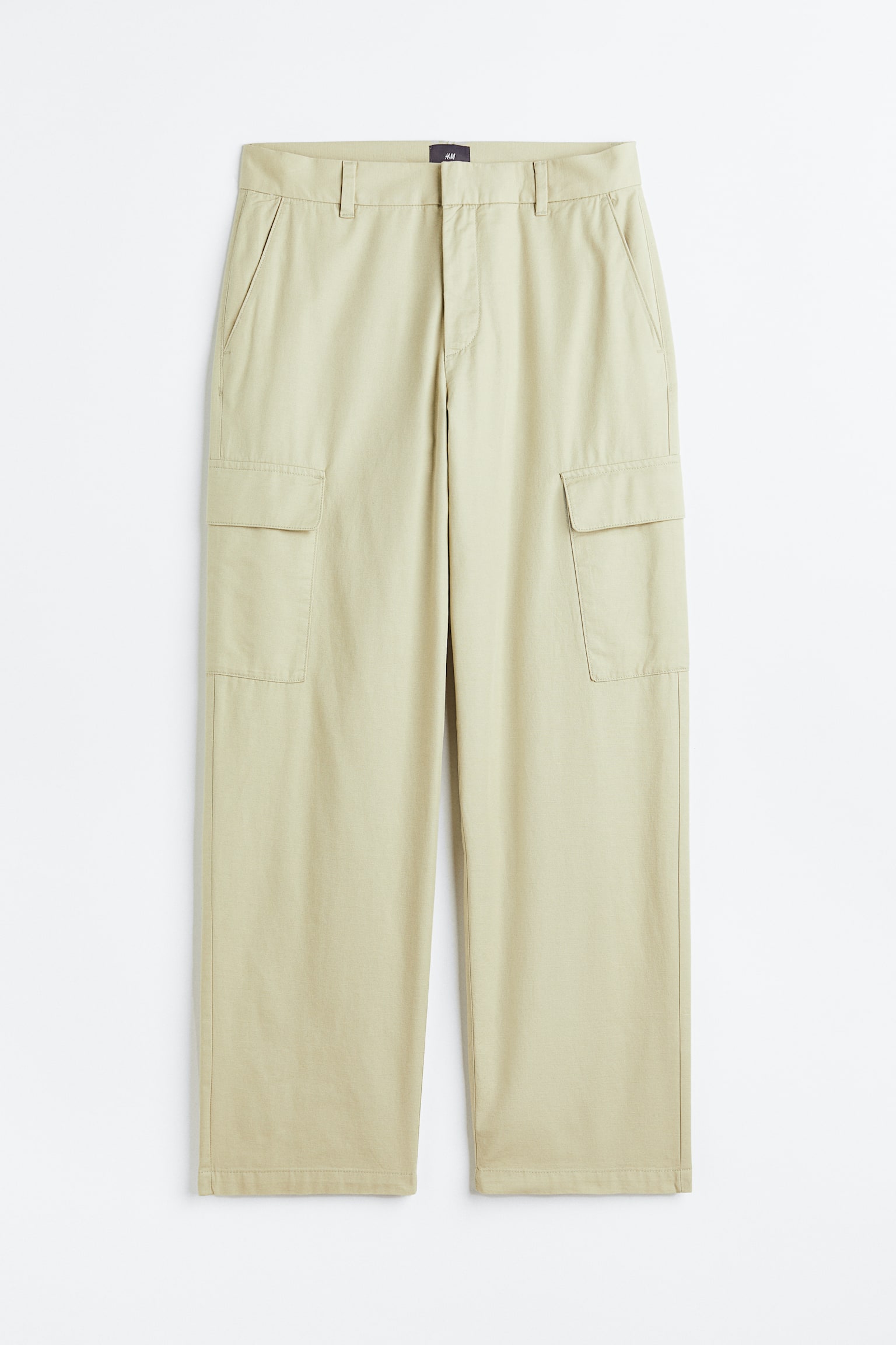 Relaxed Fit Cargo Pants - Light green/Cream - 1