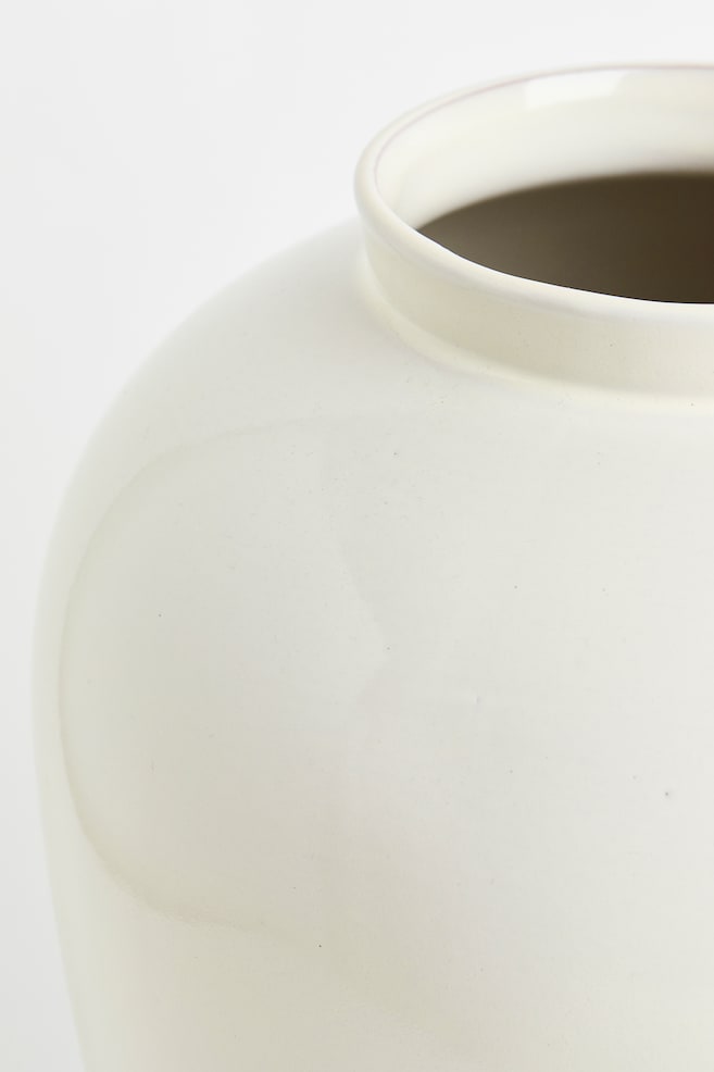 Large terracotta vase - Natural white - 4