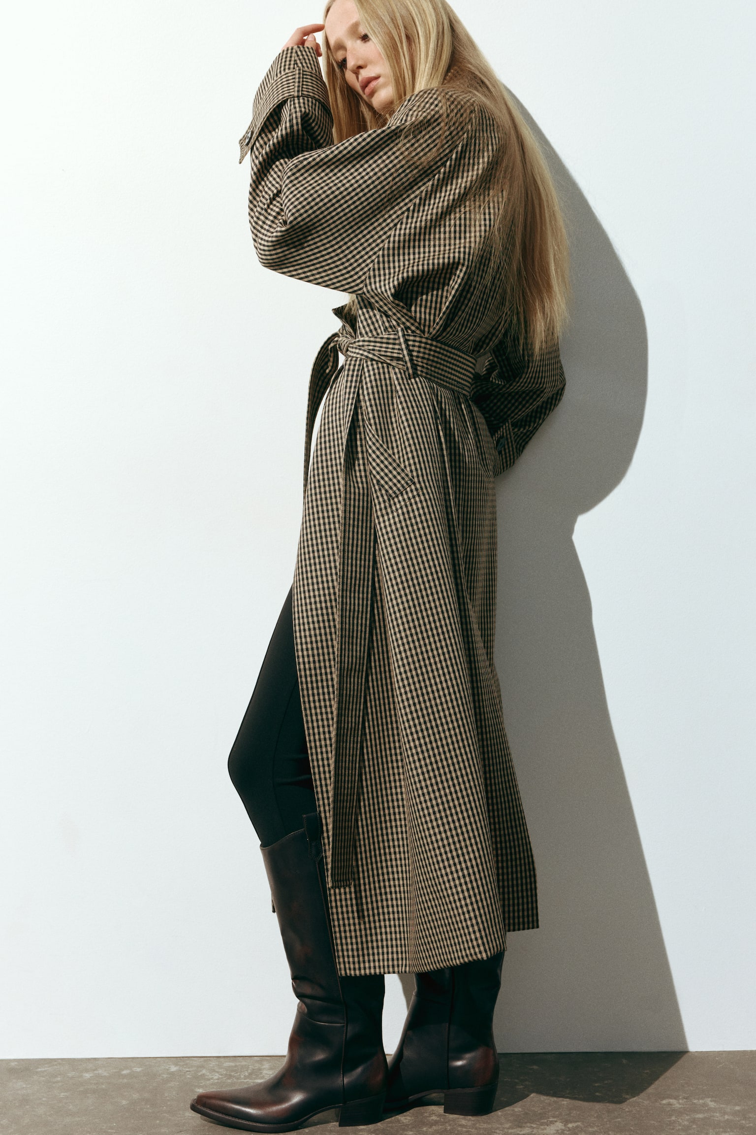 Женские ботинки H&M Knee-High Cowboy, цвет: Тёмный коричневый — фото 4