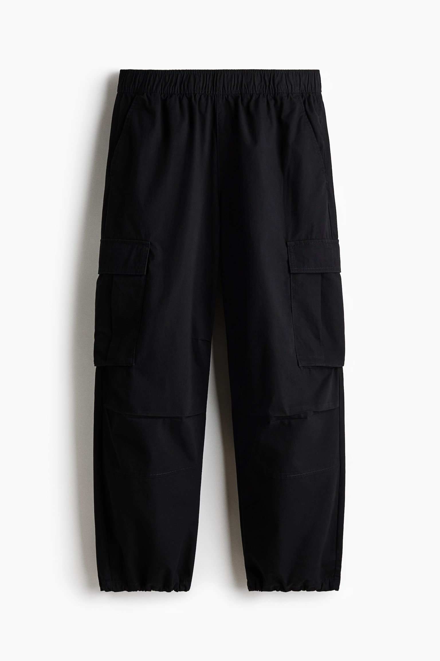 Loose Fit Cotton cargo trousers - Black/Dark khaki green/Beige - 1