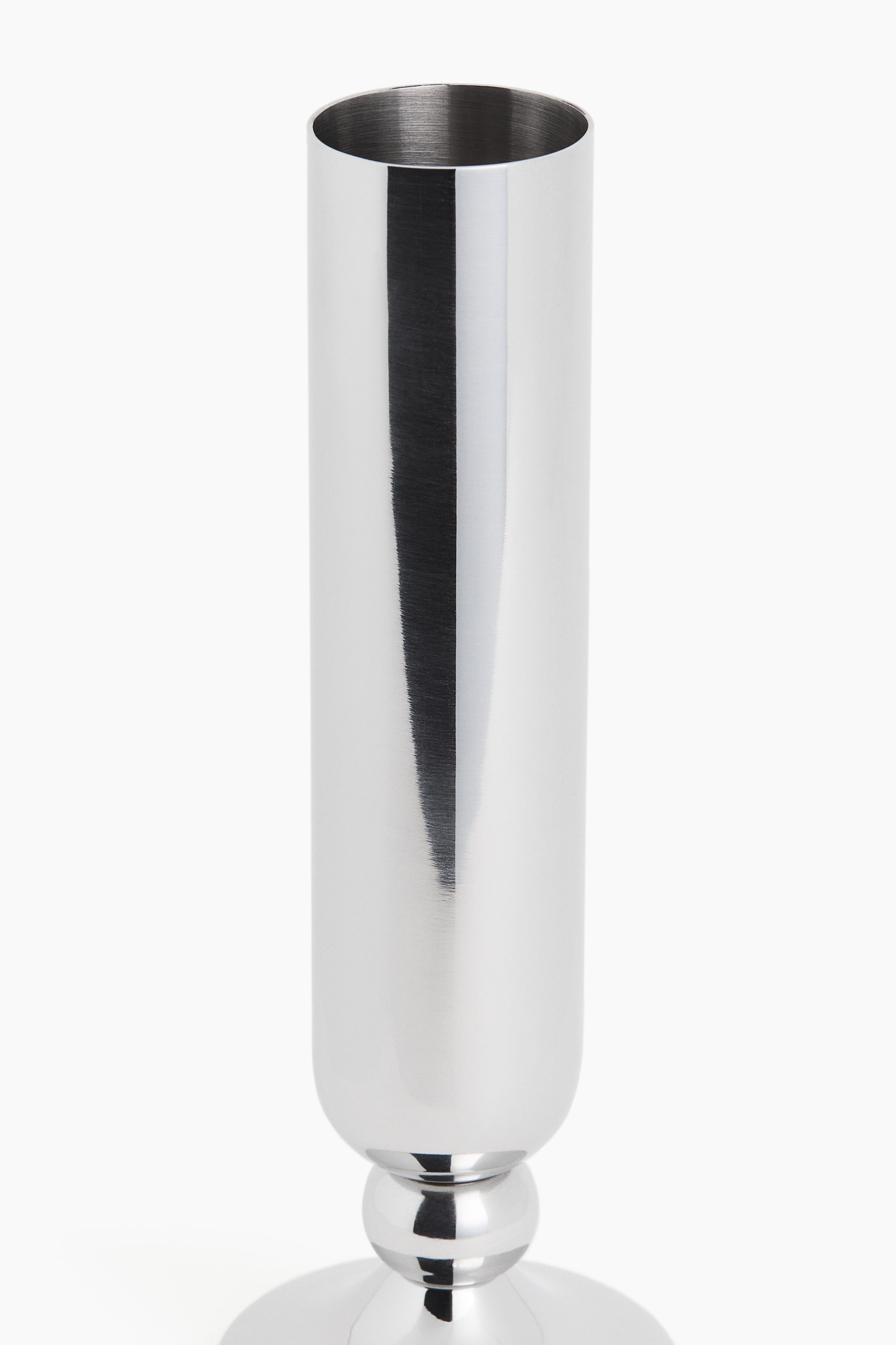 Footed Stainless Steel Vase