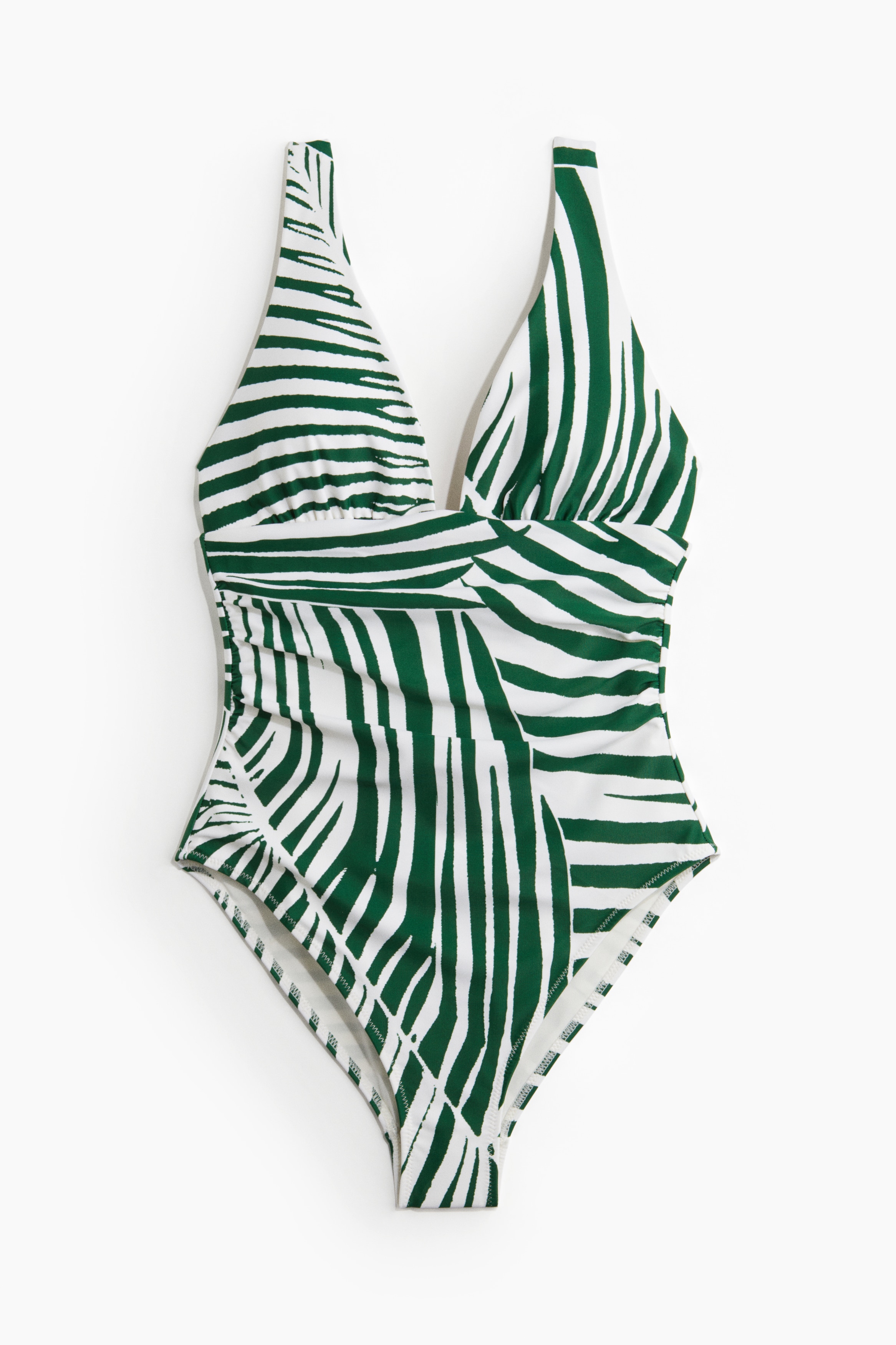 Maillot de bain Light Shape - Blanc/motif vert/Noir/Vert ancien/Bleu ancien