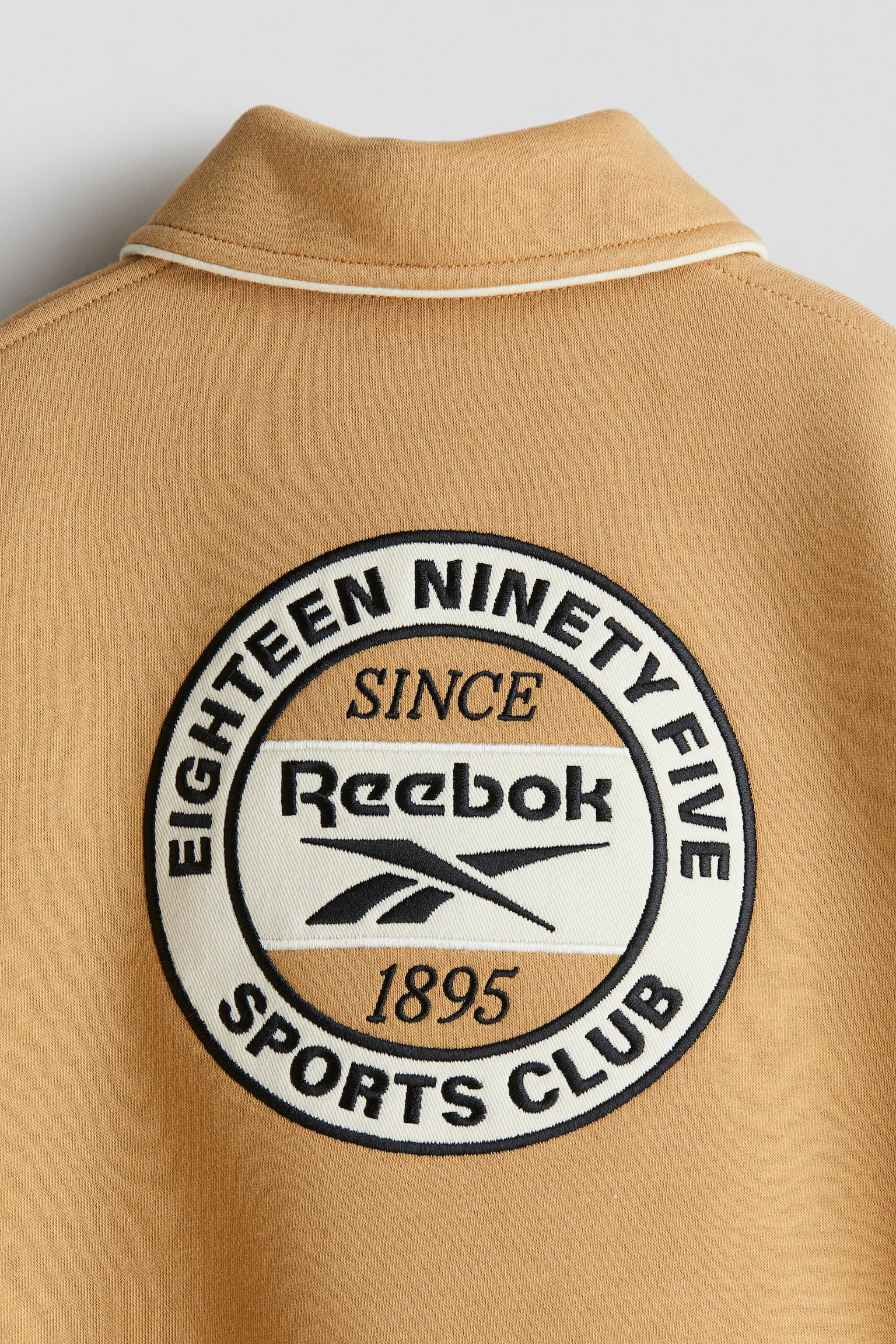 Embroidered-motif baseball jacket - Beige/Reebok - 2