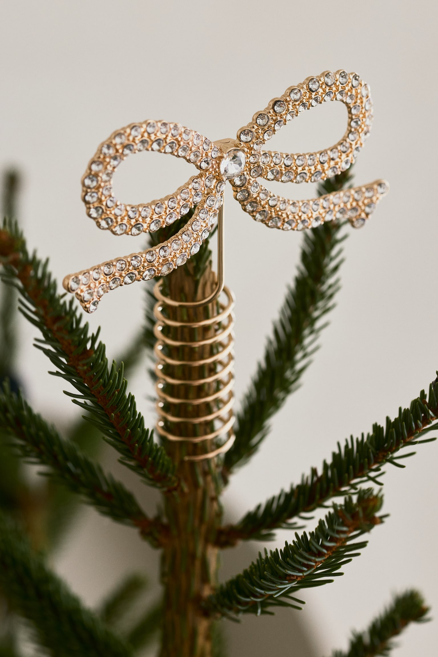 Bow-shaped Christmas tree topper - Gold-coloured/Bow - 1