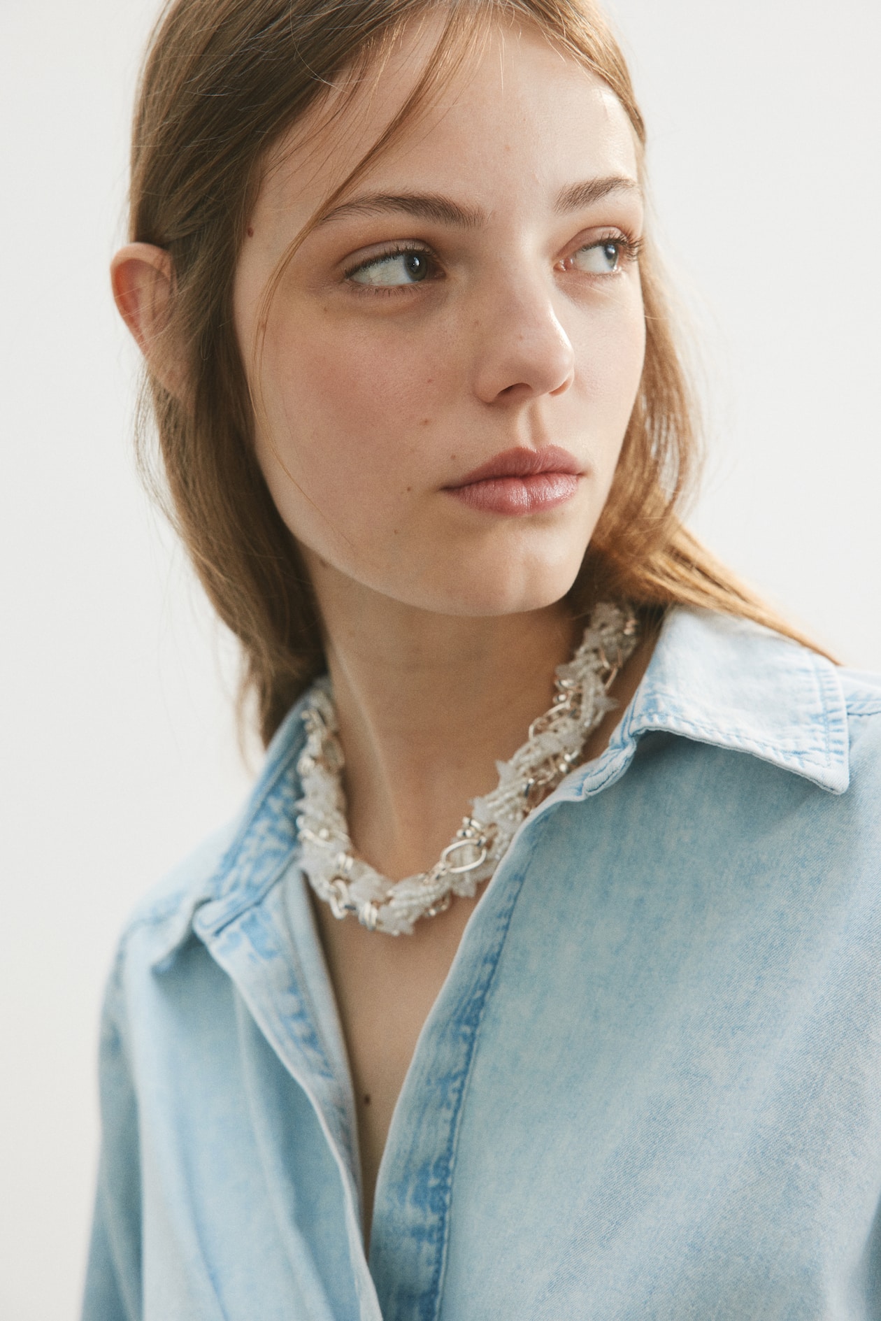 Denim Wrap Blouse - image 5