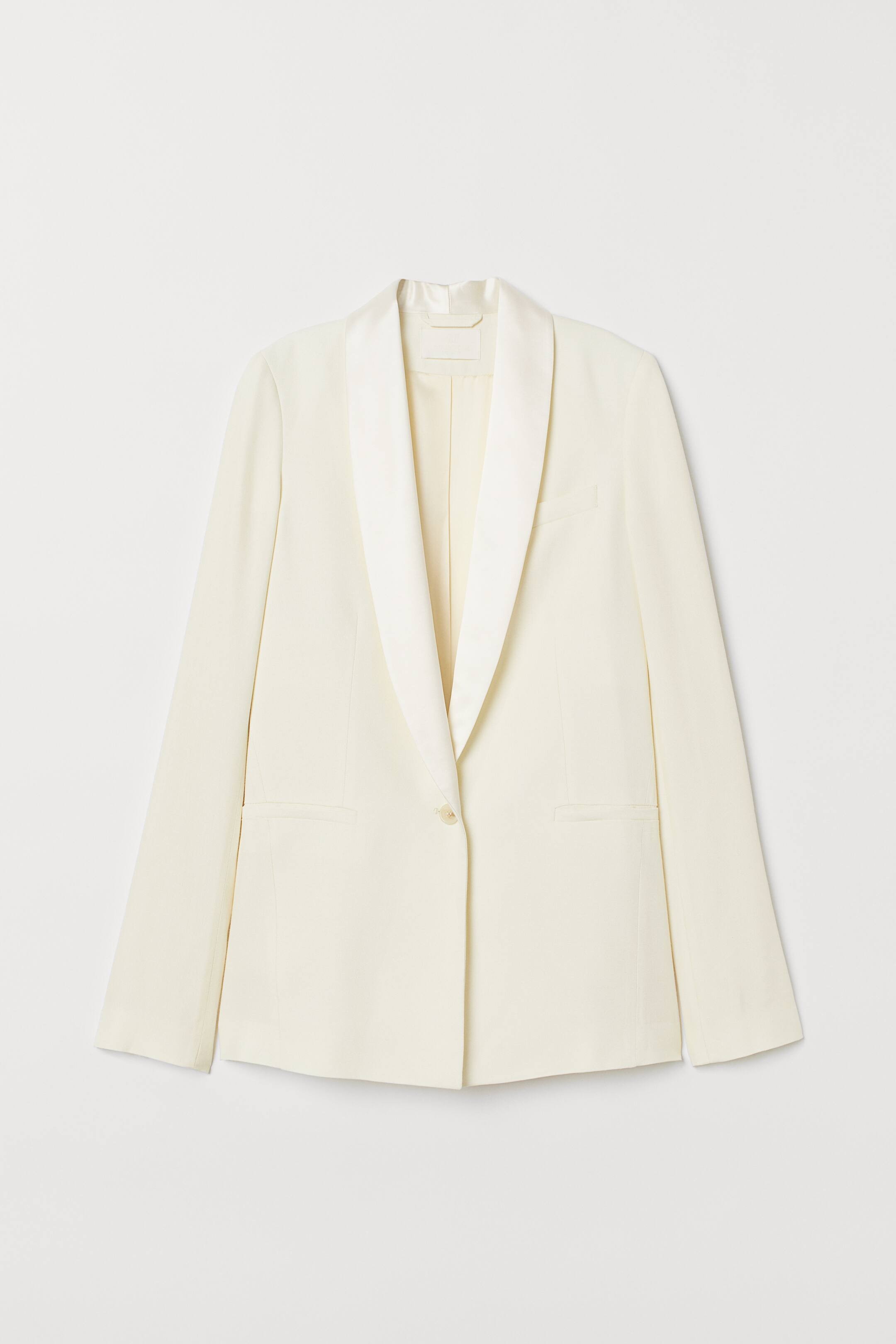 查看大圖: 亞麻混紡外套 - 奶油色 - Ladies | H&M 1