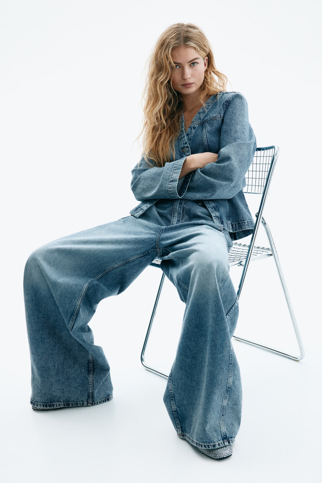 High-Rise Barrel-Leg Jeans