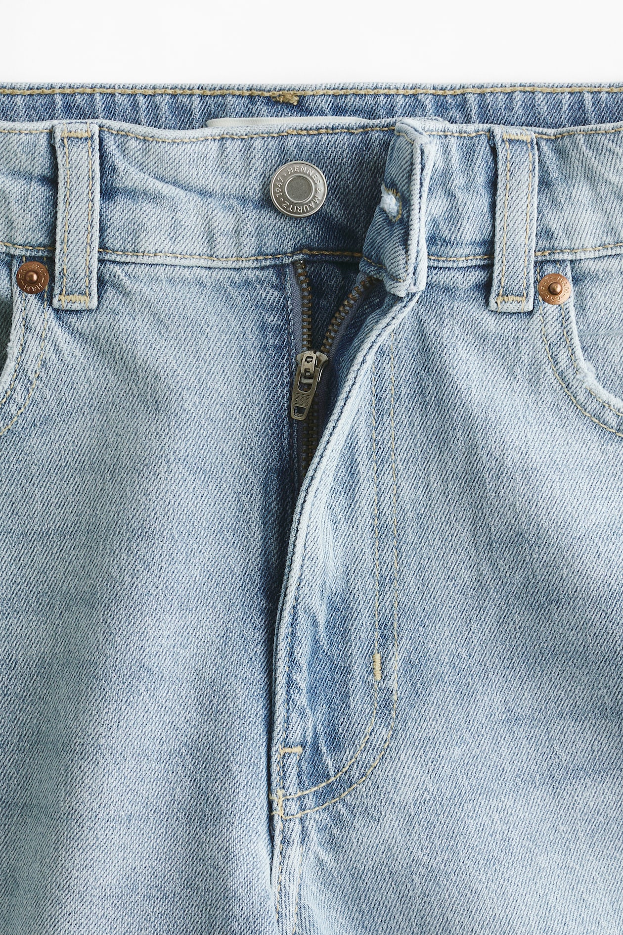 High-Waist Denim Shorts - image 2